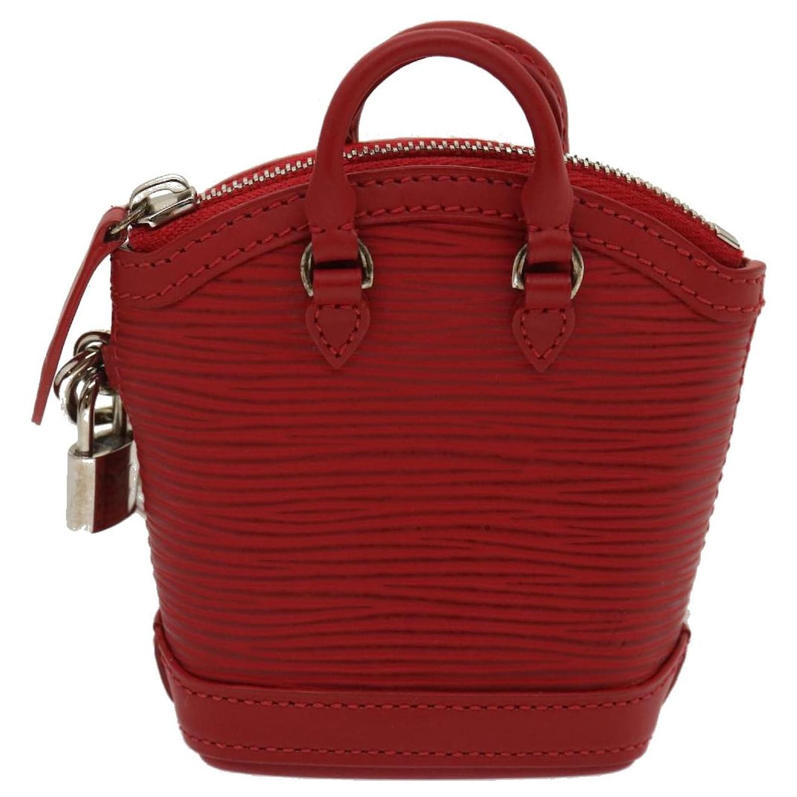LOUISVUITTON Louis Vuitton Mini Lockit Bag Charm Epiline White