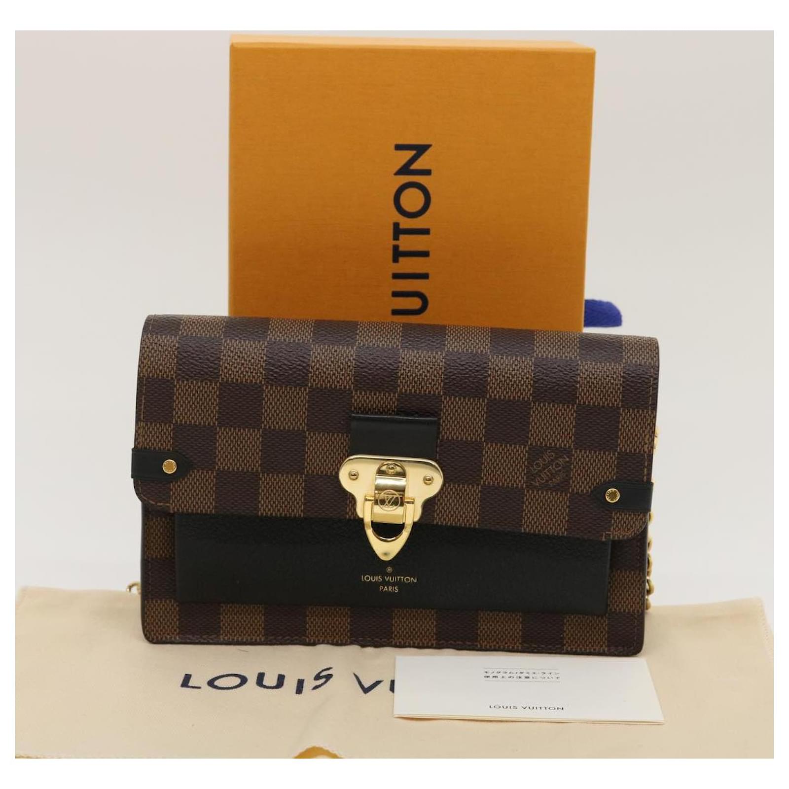 Louis Vuitton Damier Ebene Vavin Wallet on Chain - Brown Shoulder