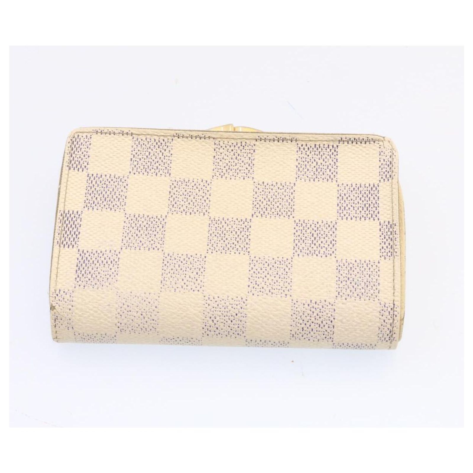LOUIS VUITTON Damier Ebene Azur Wallet 4Set LV Auth fm784 Brown