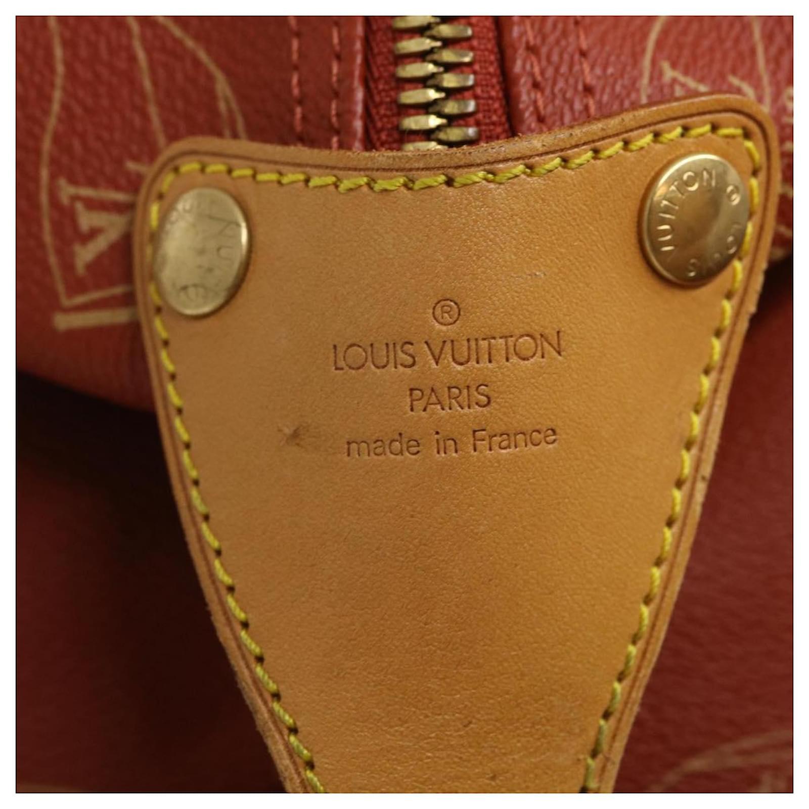 LOUIS VUITTON Copa Louis Vuitton Kabul Boston Bolso Rojo M80020  Autenticación LV1674