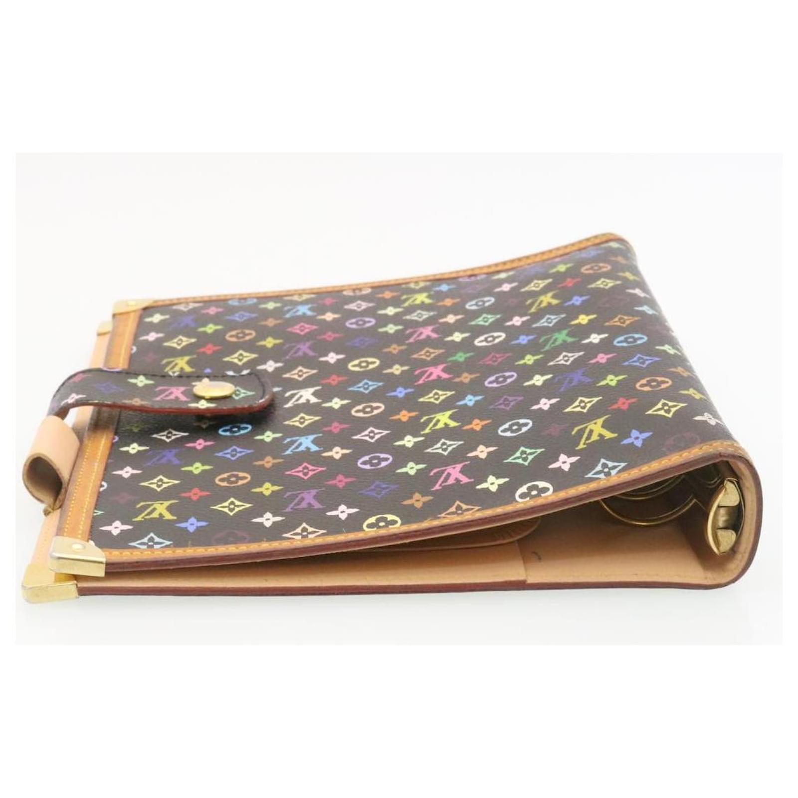 Louis Vuitton Multicolor Agenda GM Day Planner Cover Black R20893 Auth 31294A, Women's