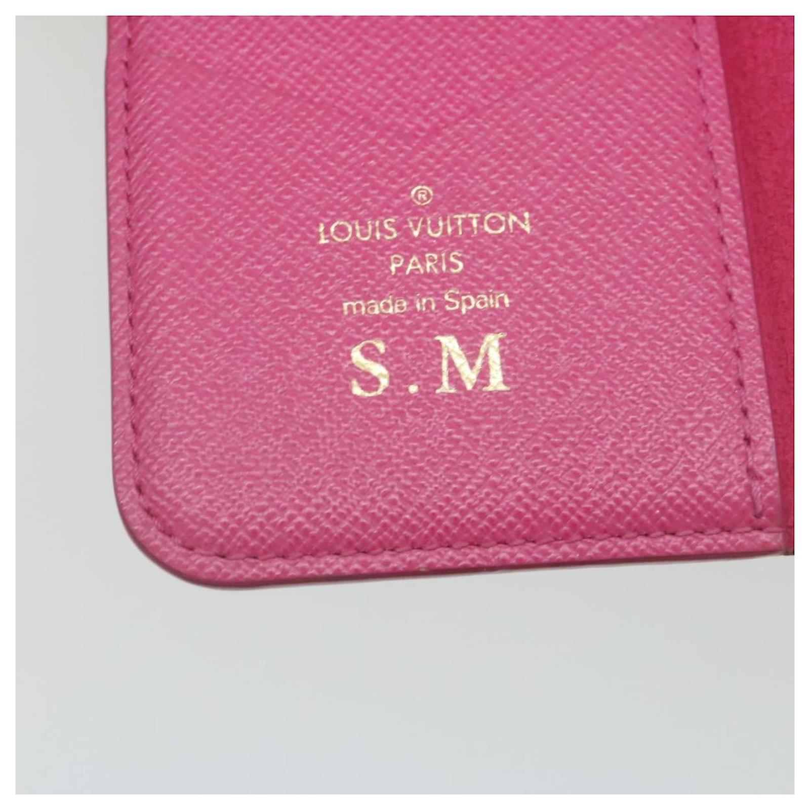 LOUIS VUITTON Monogram iPhone Case 6Set Pink LV Auth fm1290 Cloth