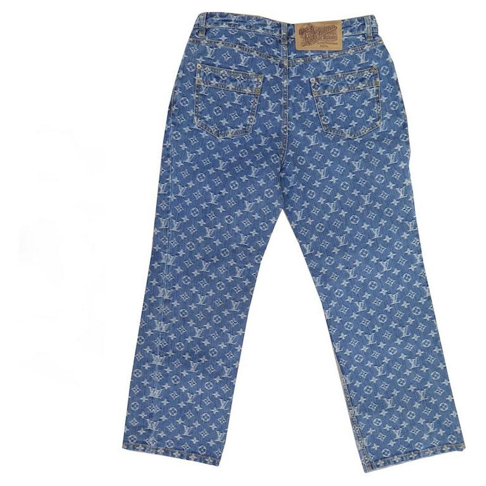 Short Louis Vuitton Blue size 34 UK - US in Denim - Jeans - 30460310