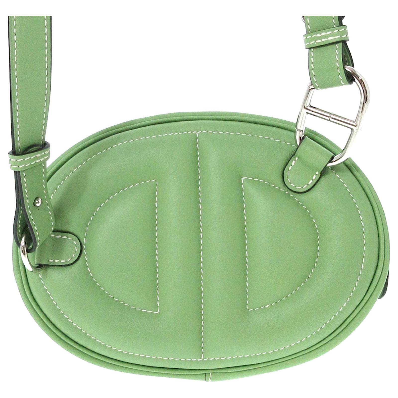 Hermès Hermes Green In The Loop Leather Belt Bag Light green Pony