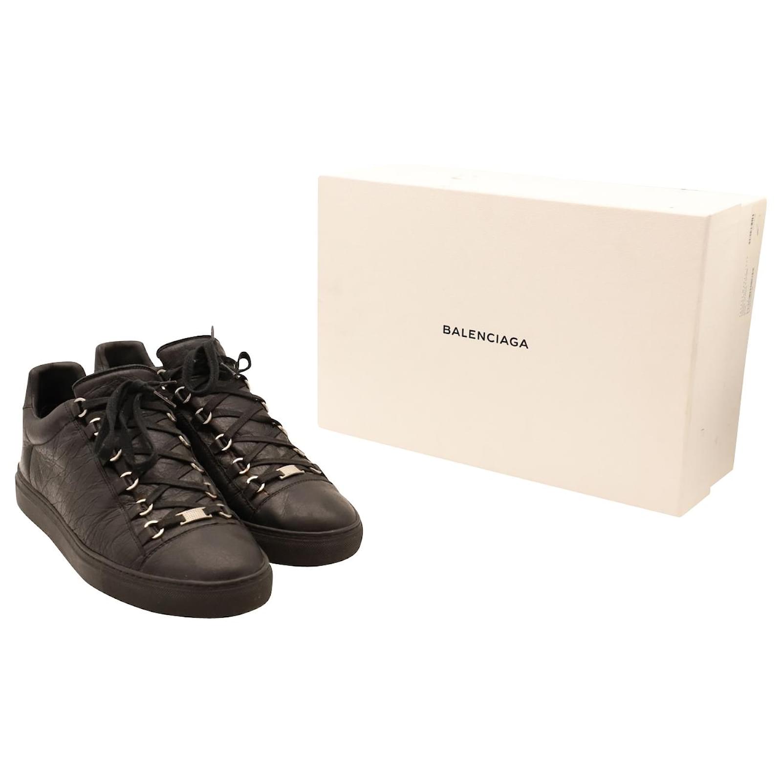 Balenciaga Black Arena High Shiny Leather Sneakers  Size 40  Labellov   Buy and Sell Authentic Luxury