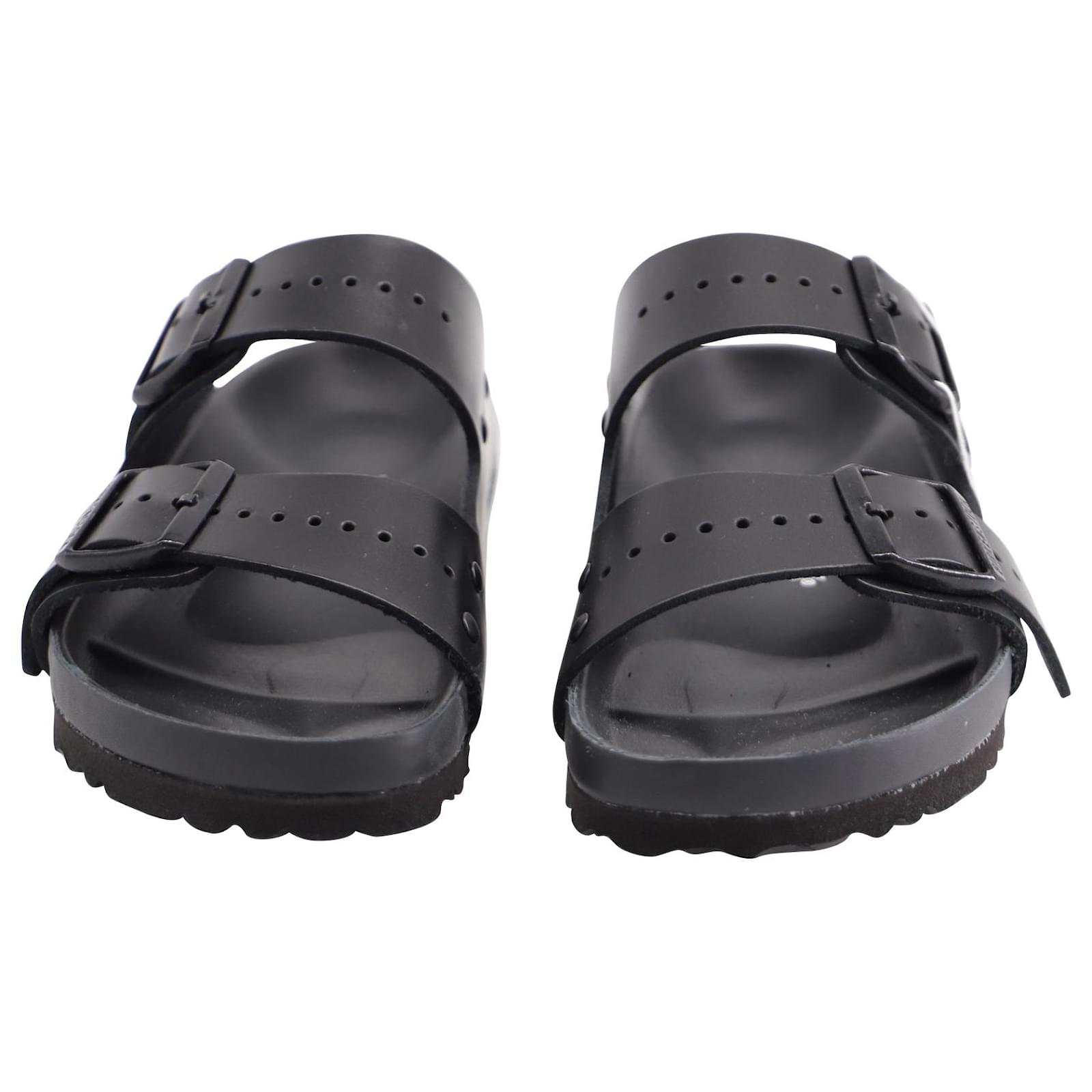 Birkenstock x Rick Owens Sandals in Black Leather ref.637650 - Joli Closet
