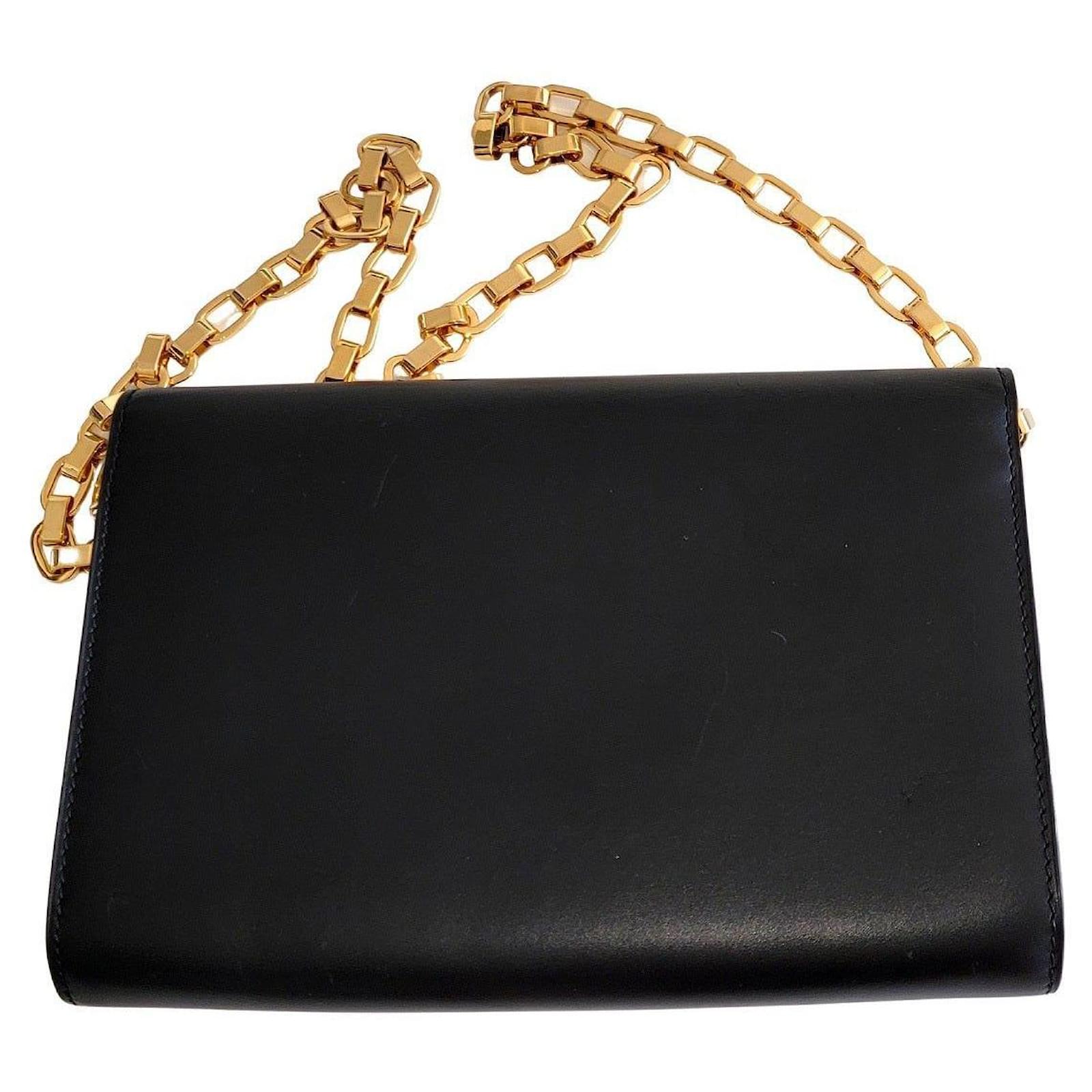 Louis Vuitton Black Leather Chain Louise Gm Shoulder Bag ref.639143 - Joli  Closet