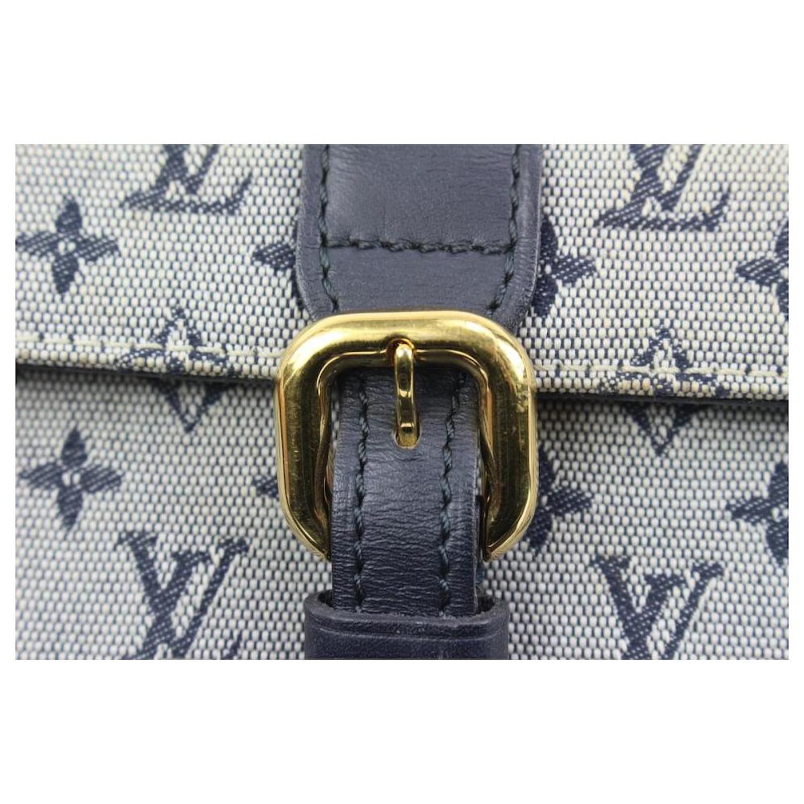 Louis Vuitton Grey x Navy Monogram Mini Lin Juliette MM Crossbody Bag  Leather ref.664680 - Joli Closet