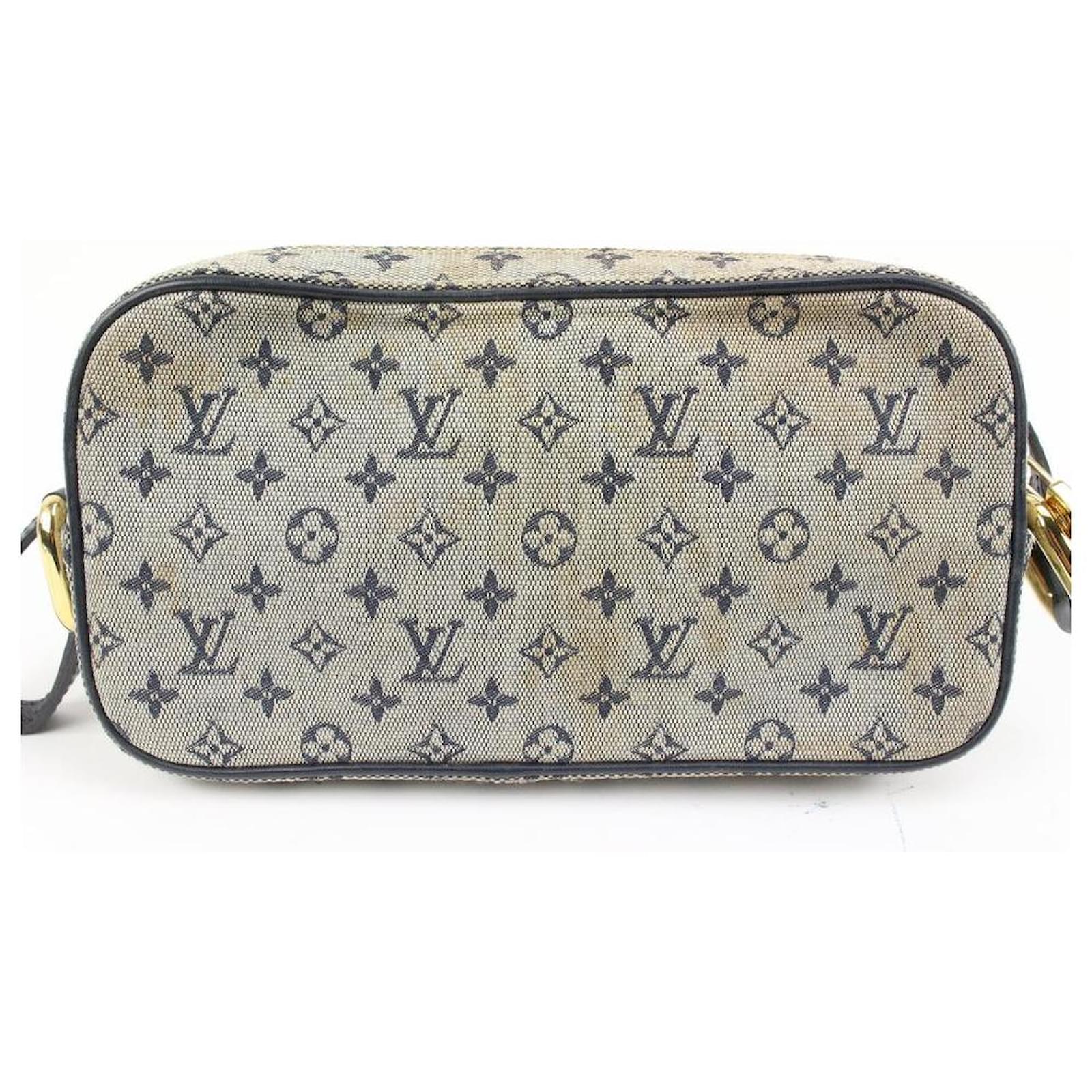 Louis Vuitton Grey x Navy Monogram Mini Lin Juliette MM Crossbody Favorite