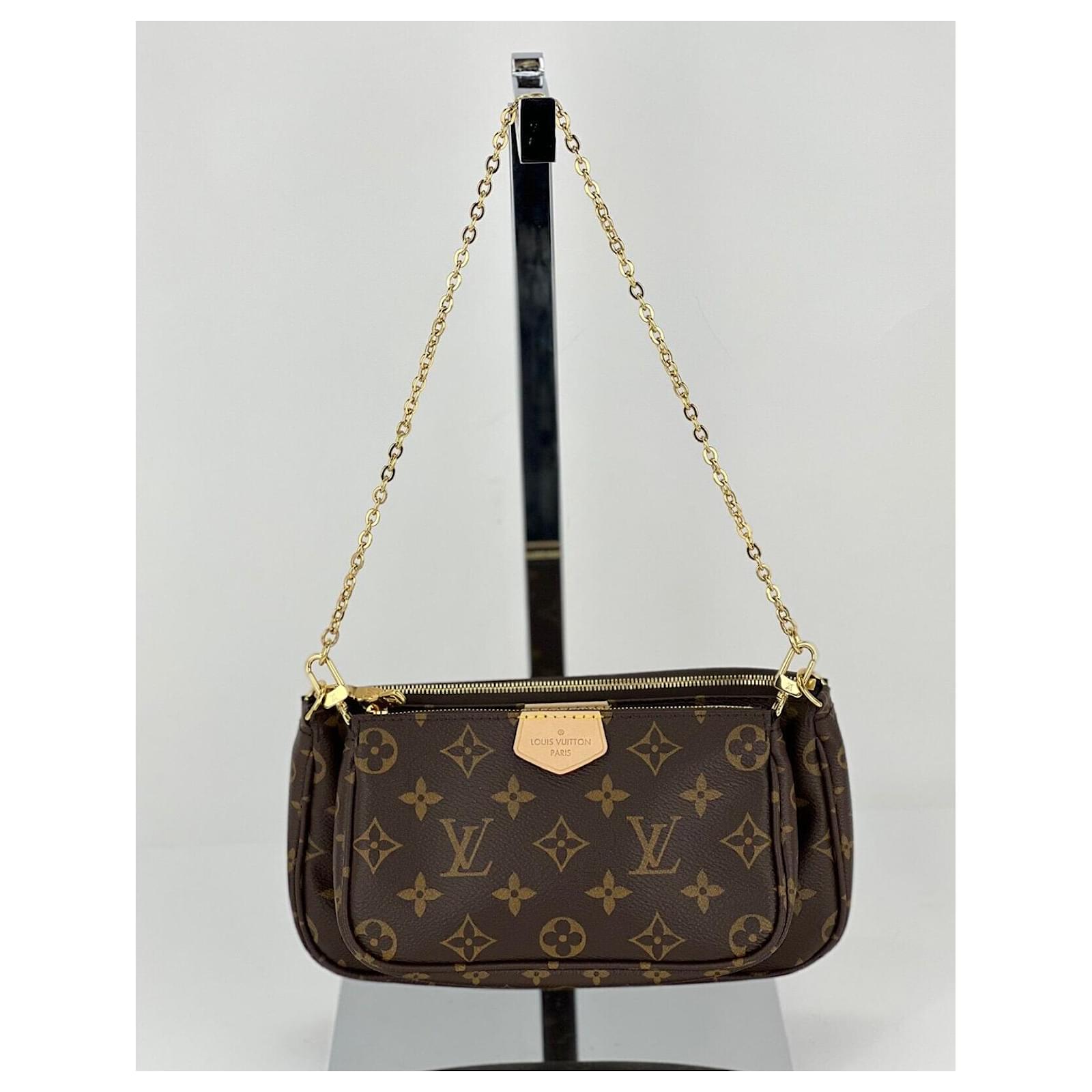 Borsa multi pochette da donna Louis Vuitton in tela monogramma ref