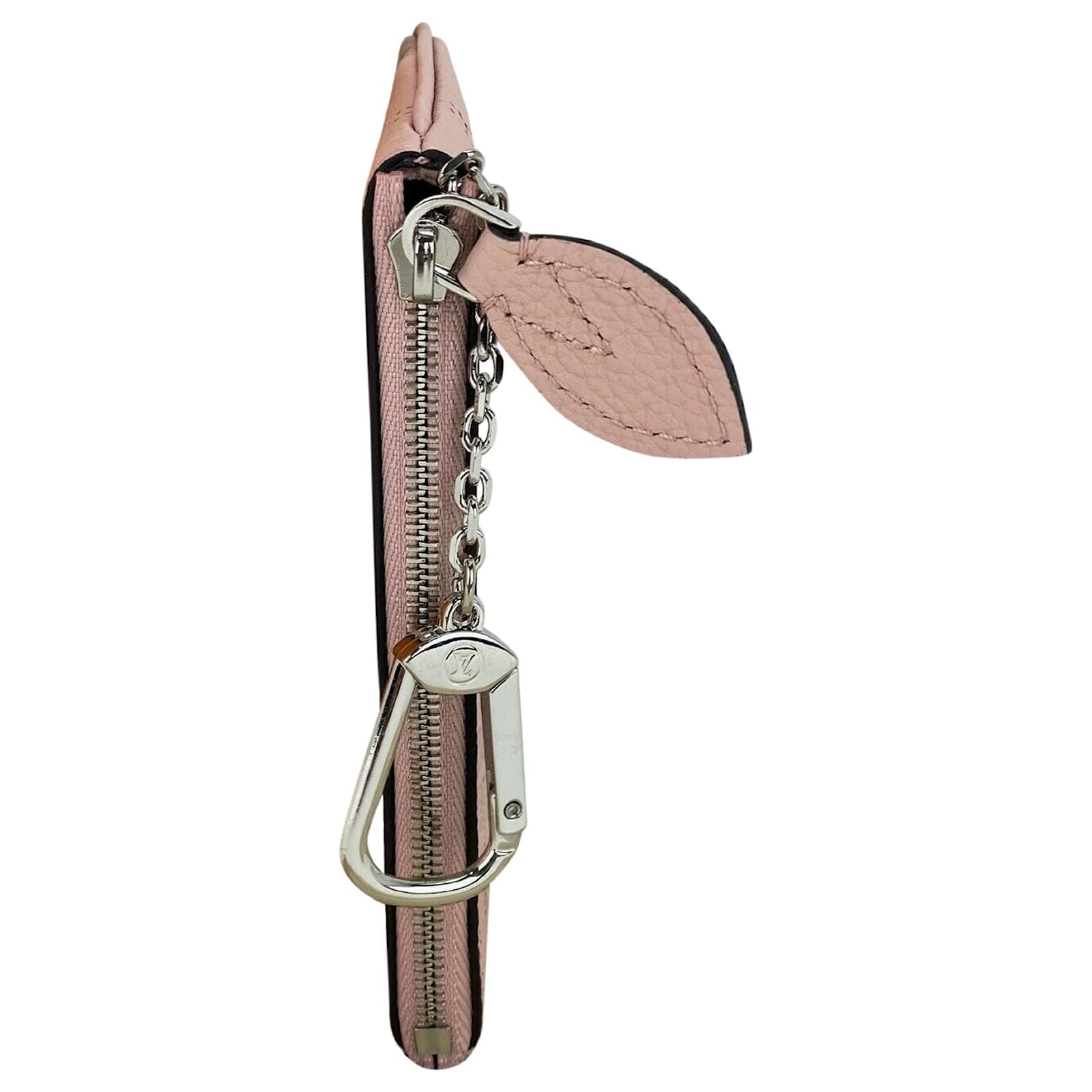 LOUIS VUITTON Key Pouch Mahina Magnolia Pink Coin Holder Bag Charm