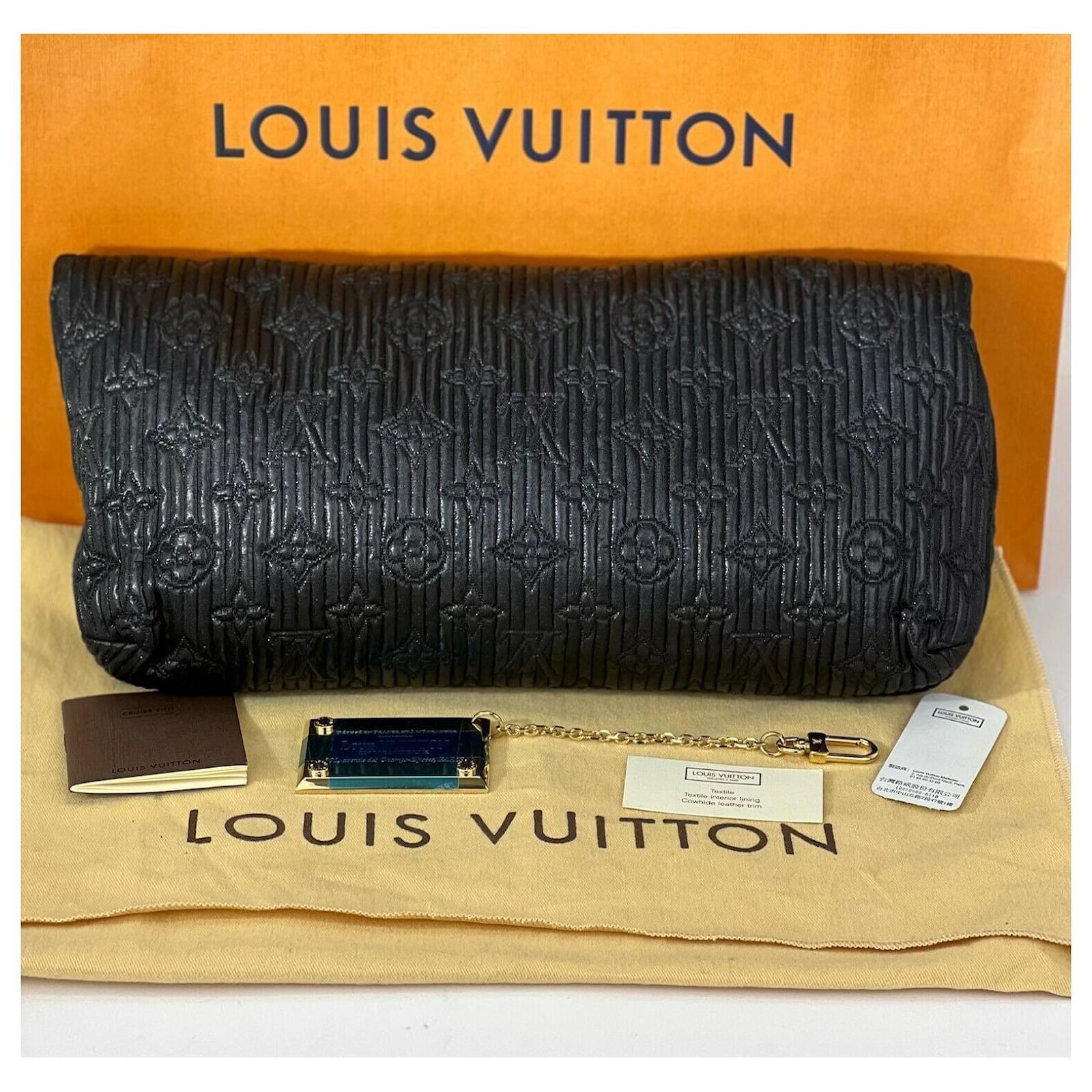 Louis Vuitton Altair Clutch Quilted Metallic Monogram Jacquard