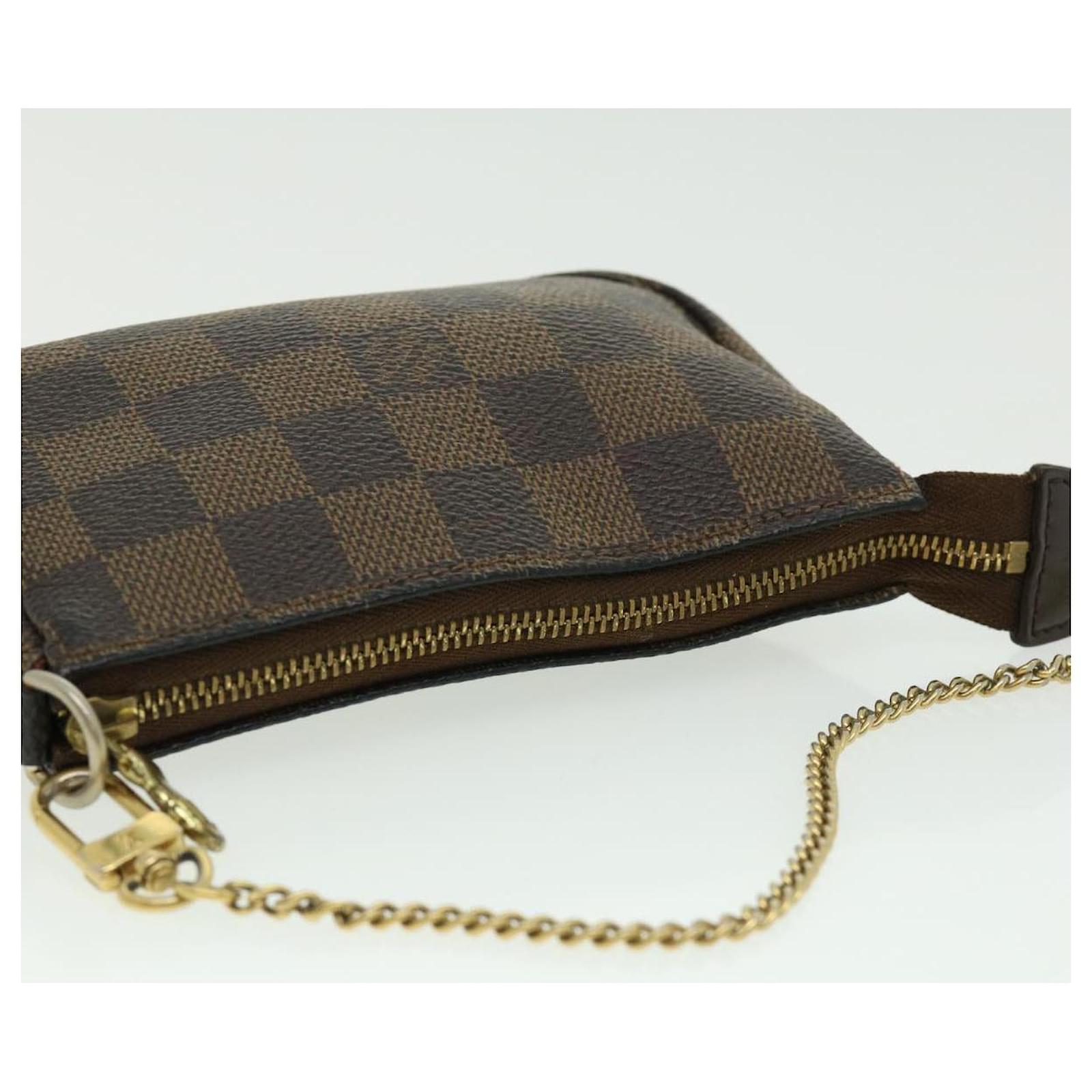 Louis Vuitton Mini Pochette Accessoires Brown Cloth ref.639760