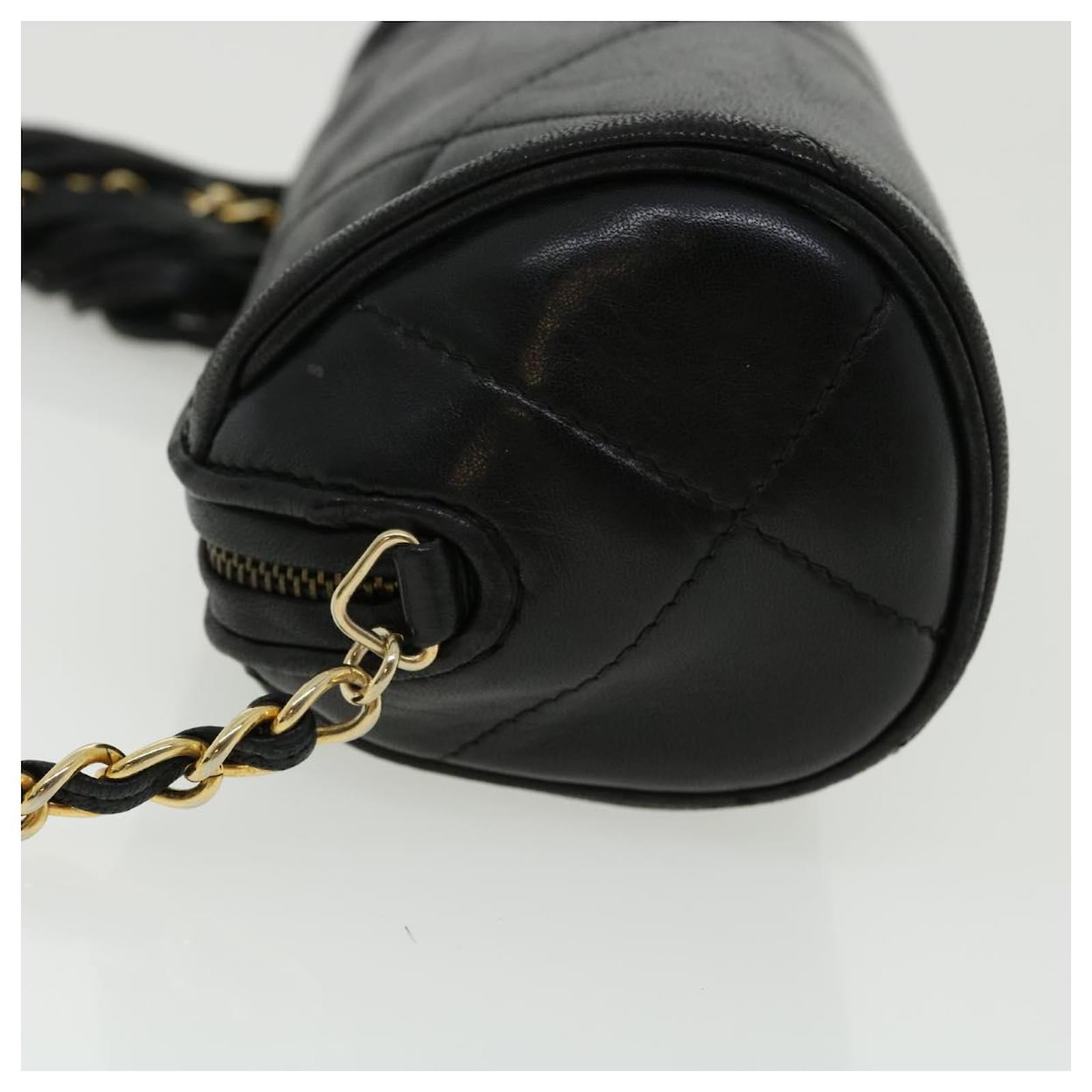 CHANEL Shoulder Bag COCO Mark ChainShoulder vintage lambskin Black