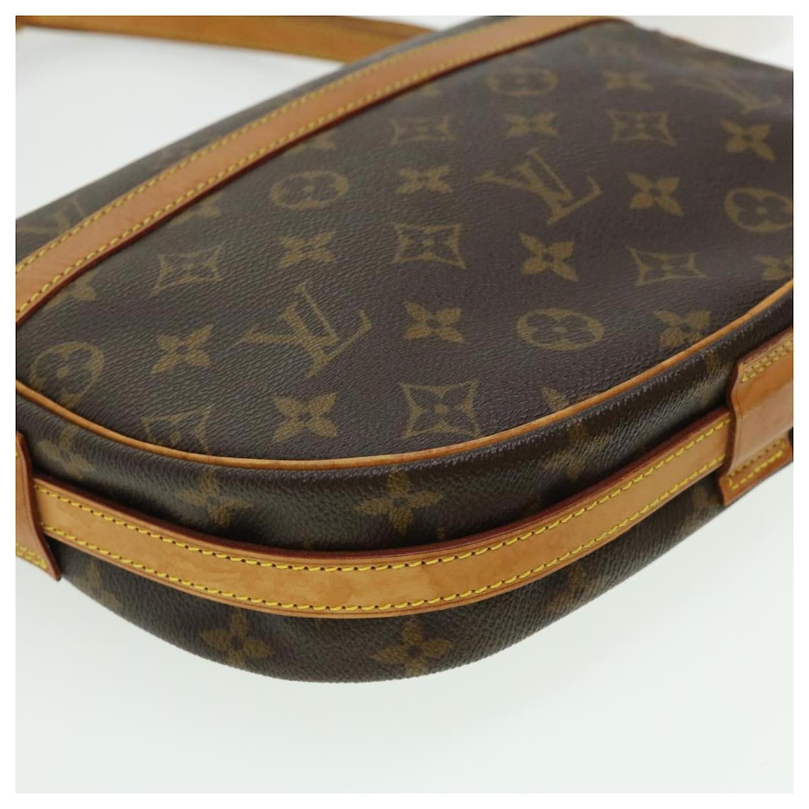 LOUIS VUITTON Jeune Fille MM Shoulder Bag Monogram Leather Brown M51226  67MT248