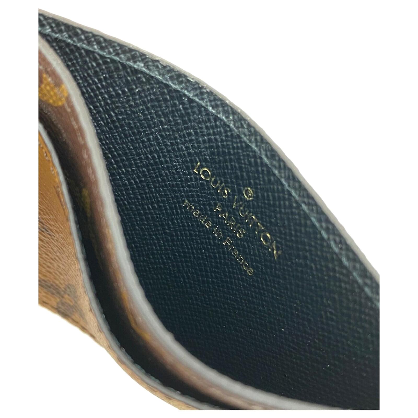 Authentic Louis Vuitton Monogram Reverse Monogram Card Holder M69161
