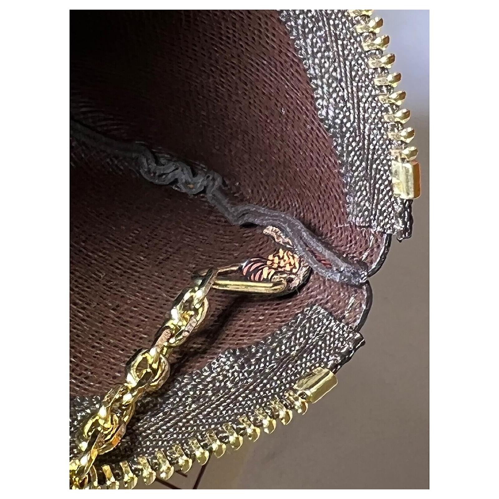 Louis Vuitton Key Pouch Damier Ebene Coin Pouch Wristlet N62658 a1007 Brown  Leather ref.641220 - Joli Closet