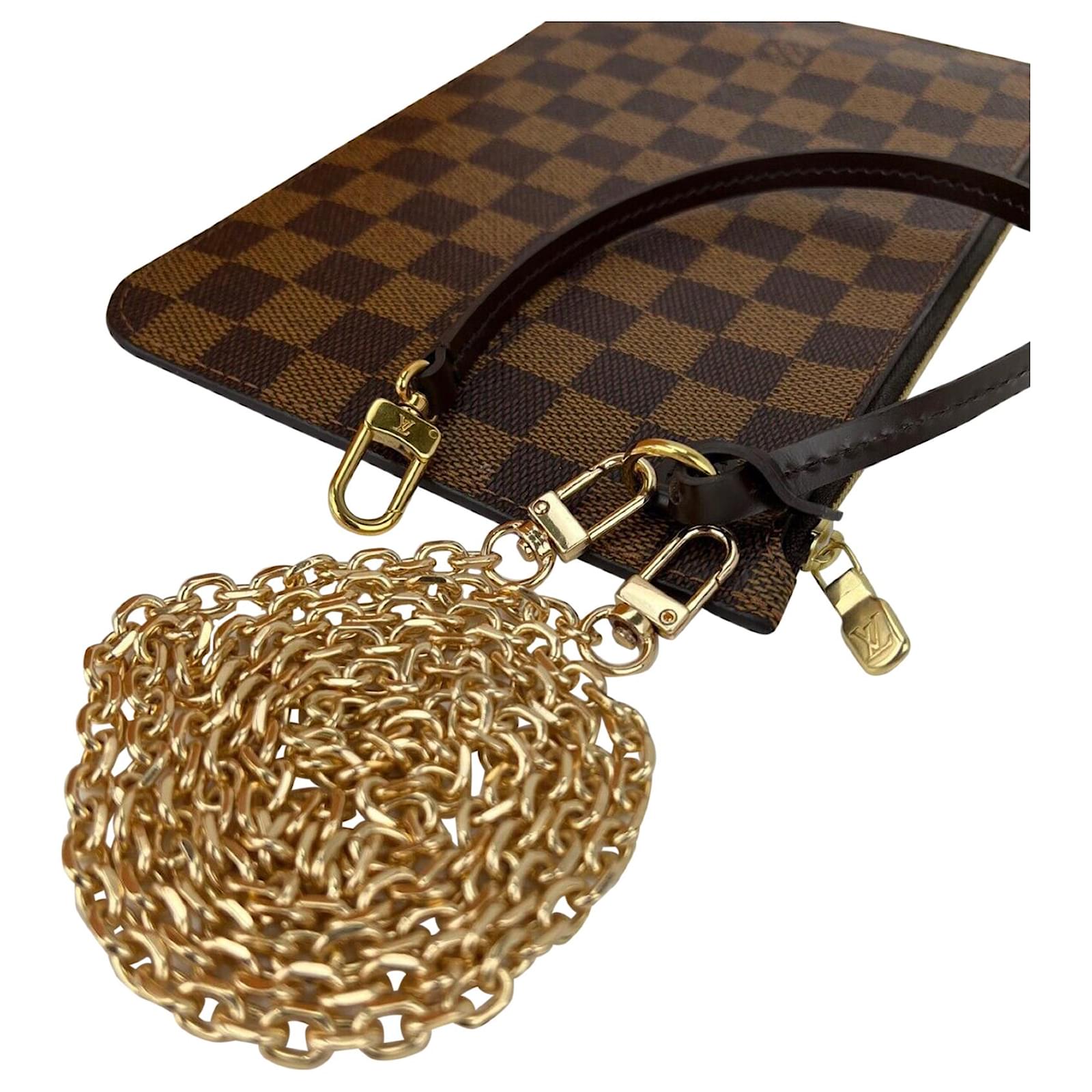 Louis Vuitton Louis Vuitton Pochette Damier Ebene Clutch Crossbody Bag From  Neverfull C111 Leather ref.641344 - Joli Closet