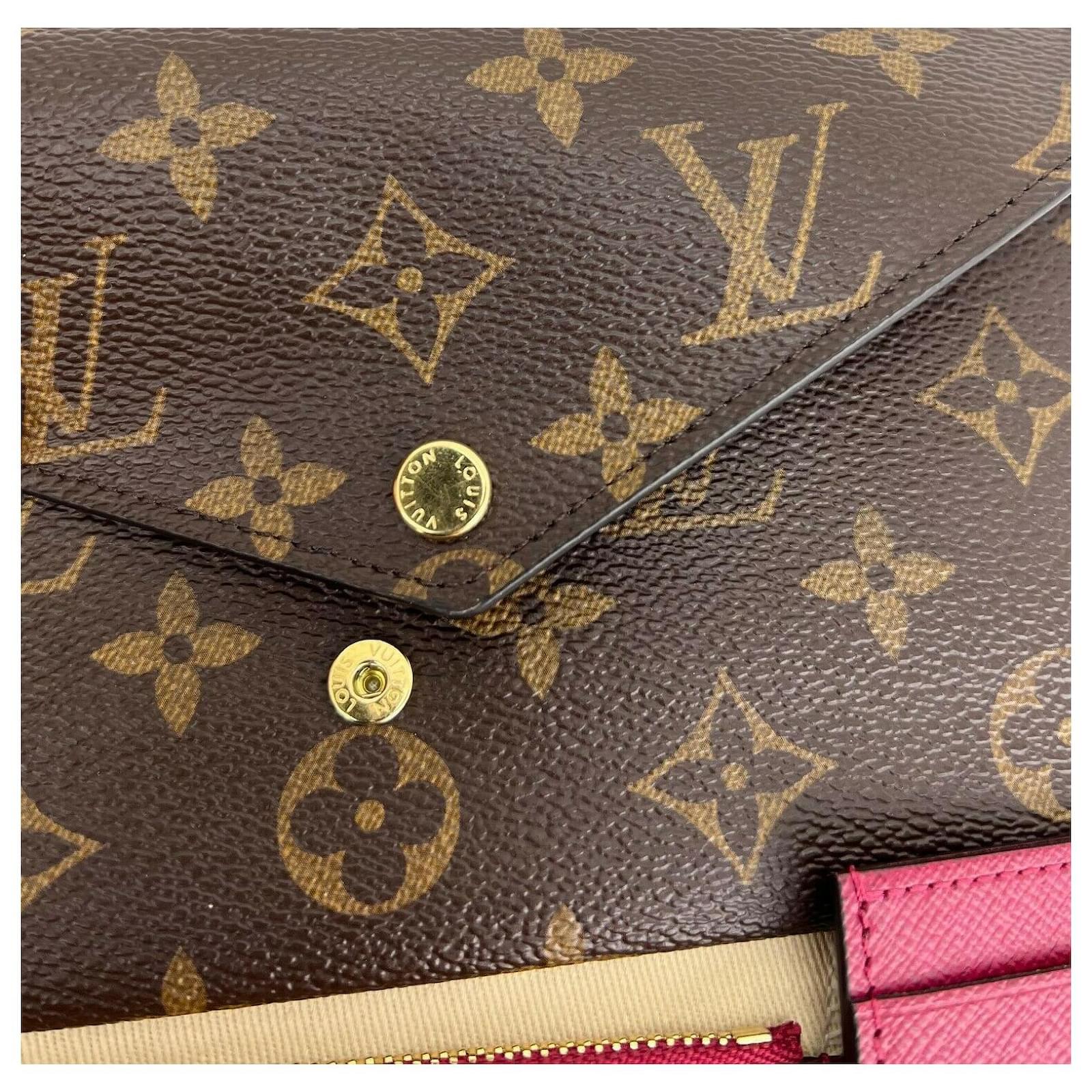 Louis Vuitton Wallet Monogram Jeanne Fuchsia W/both Inserts Wallet A944  Brown Leather ref.641348 - Joli Closet