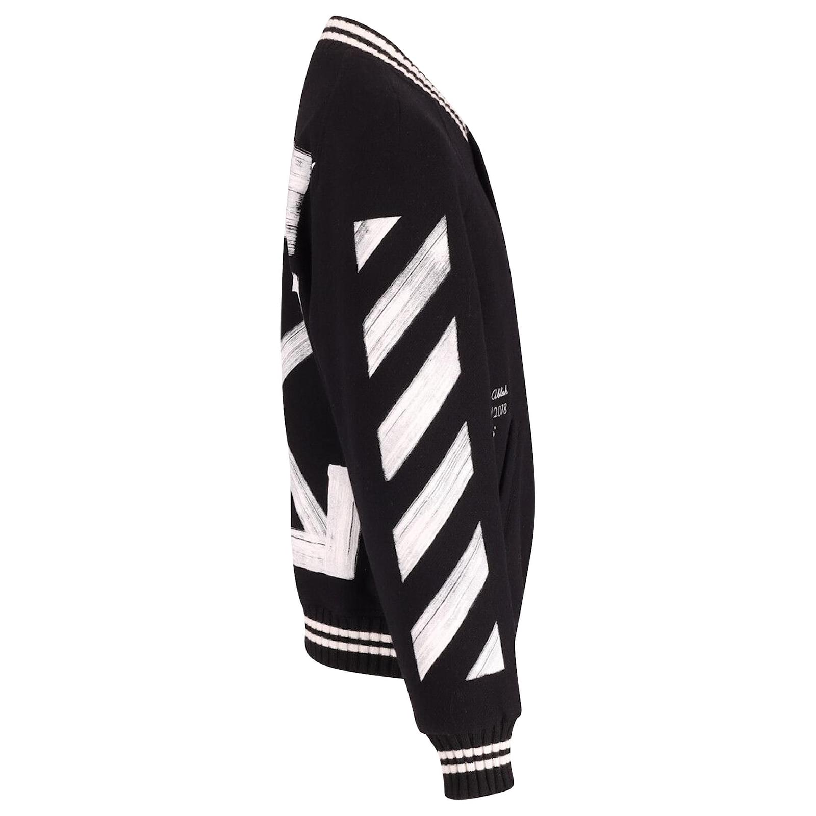 Off-White Diagonal Varsity Jacket