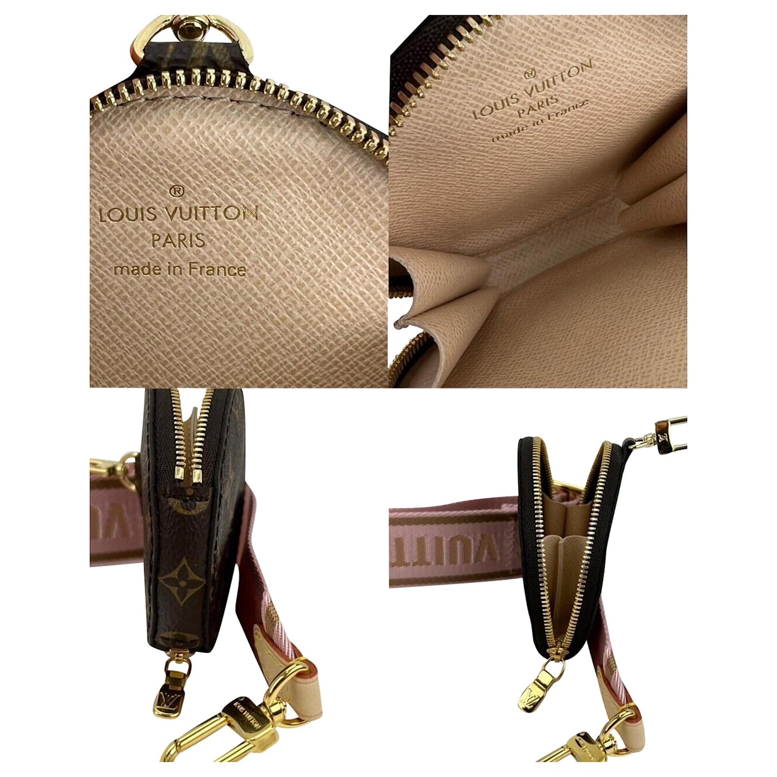 Louis Vuitton Pink Strap & Monogram Coin Purse Bandouliere