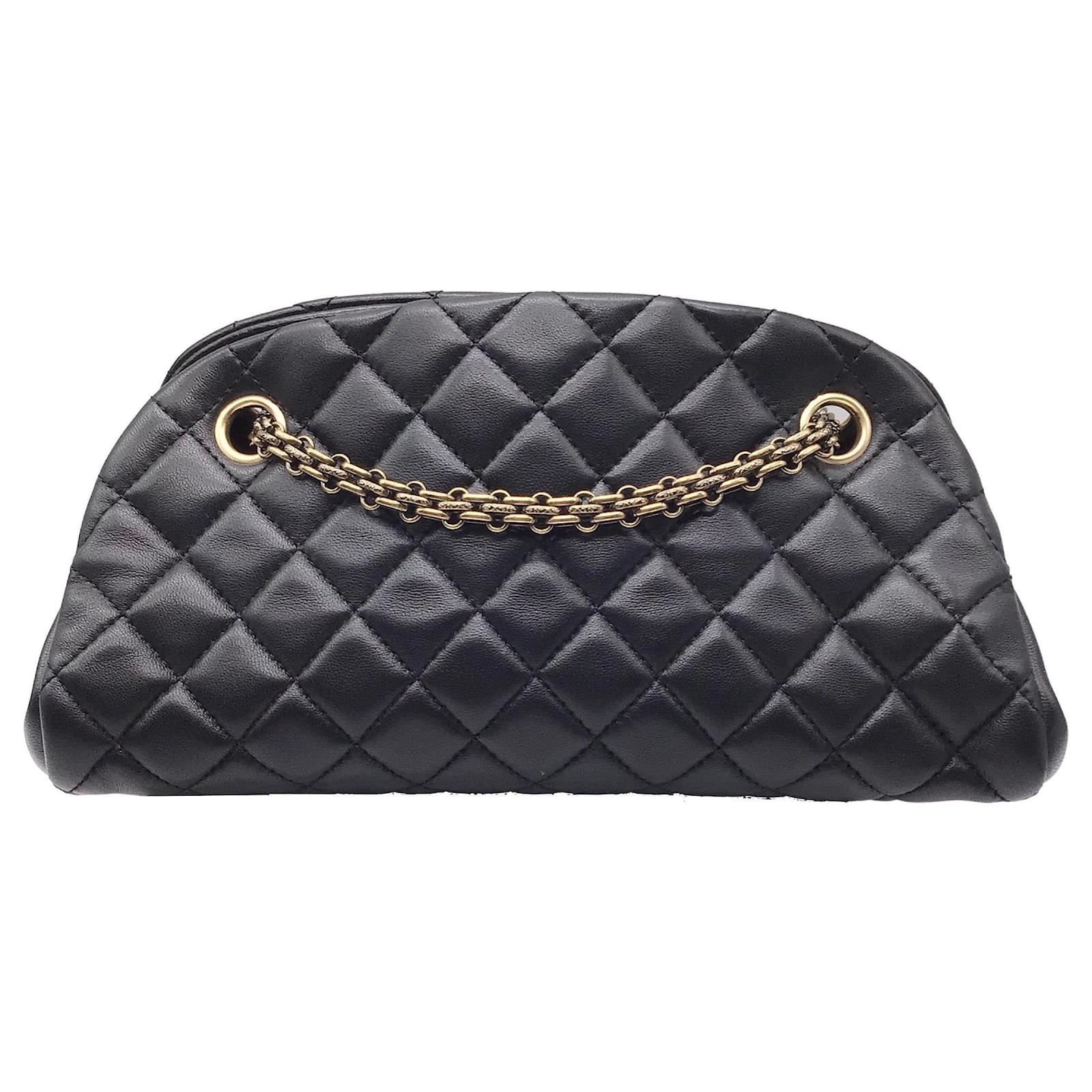 Chanel Mademoiselle Bowling Sac à bandoulière en cuir noir ref.641539