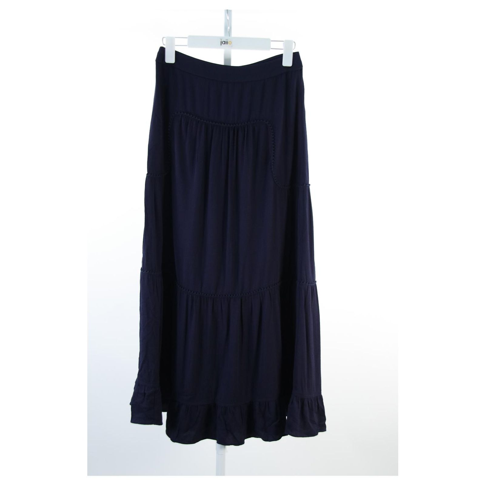 Jupe Plissée Comptoir Des Cotonniers Taille 34 Grise - Longueur 60 Cm, Occasion Très Bon état