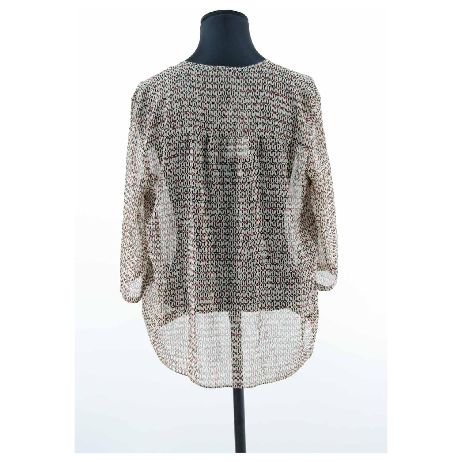 T-shirt Femme Gérard Darel Beige - Taille 38, 100% Coton (occasion Très Bon état)