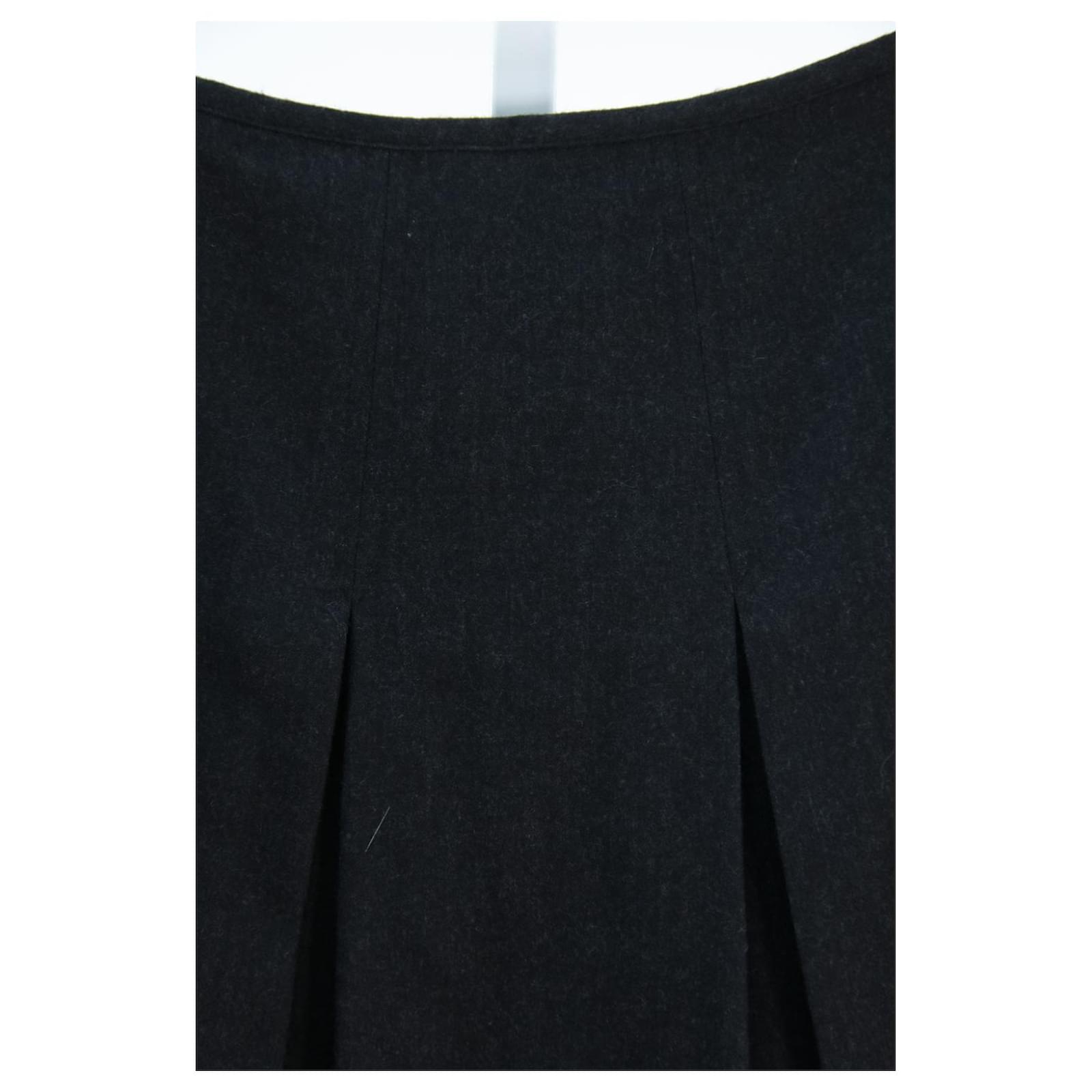 Jupe Longue En Soie Armand Ventilo Taille 42 Gris - Occasion Très Bon État, Sous Le Genou