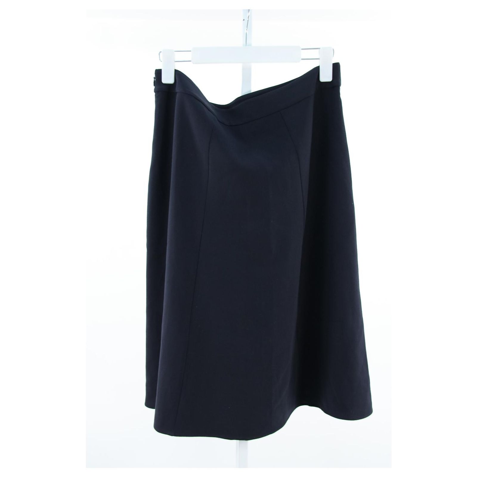 Jupe Taille Haute En Soie Armand Ventilo - Taille 44, Bordeaux, Style A-Line - Occasion Très Bon état