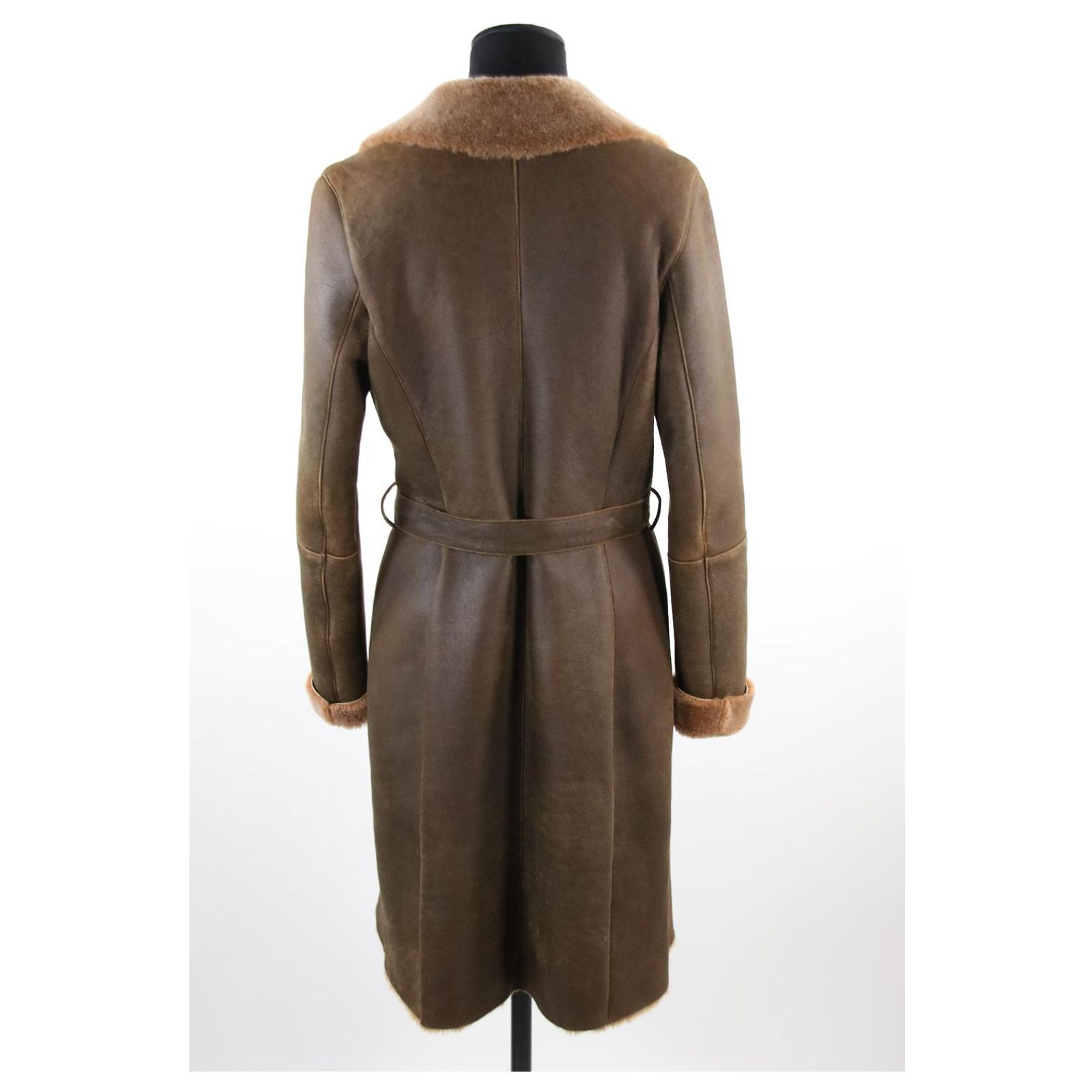 Manteau Gérard Darel Noir Taille 40 - En Cuir, Occasion Très Bon état, Style Basique Chic