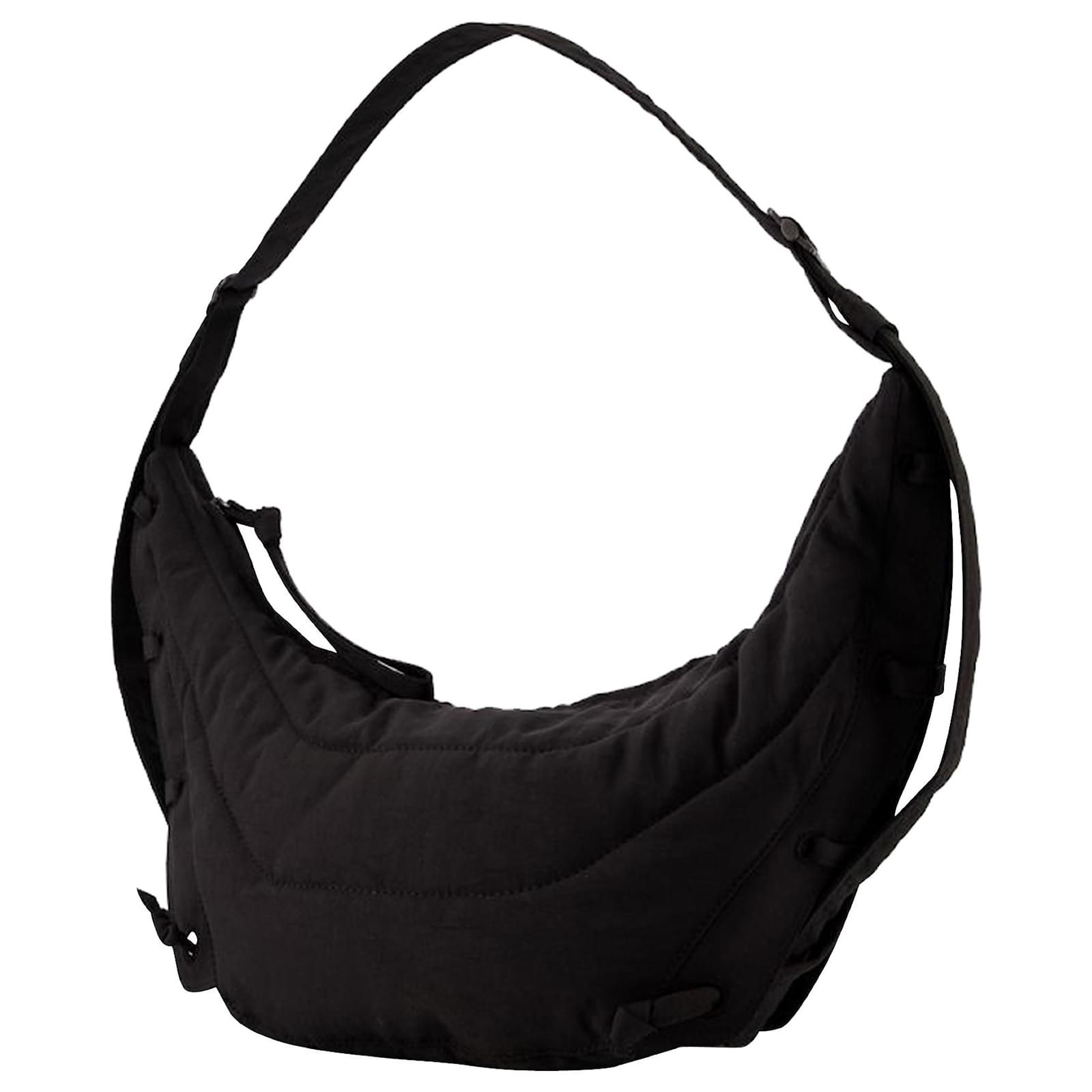 Soft Game Small Canvas Shoulder Bag in Black - Lemaire