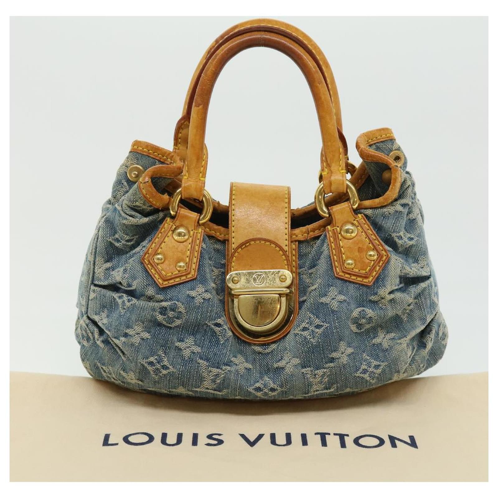 LOUIS VUITTON Monogram Denim Pleaty Hand Bag Blue M95020 LV Auth bs1925  ref.648624 - Joli Closet
