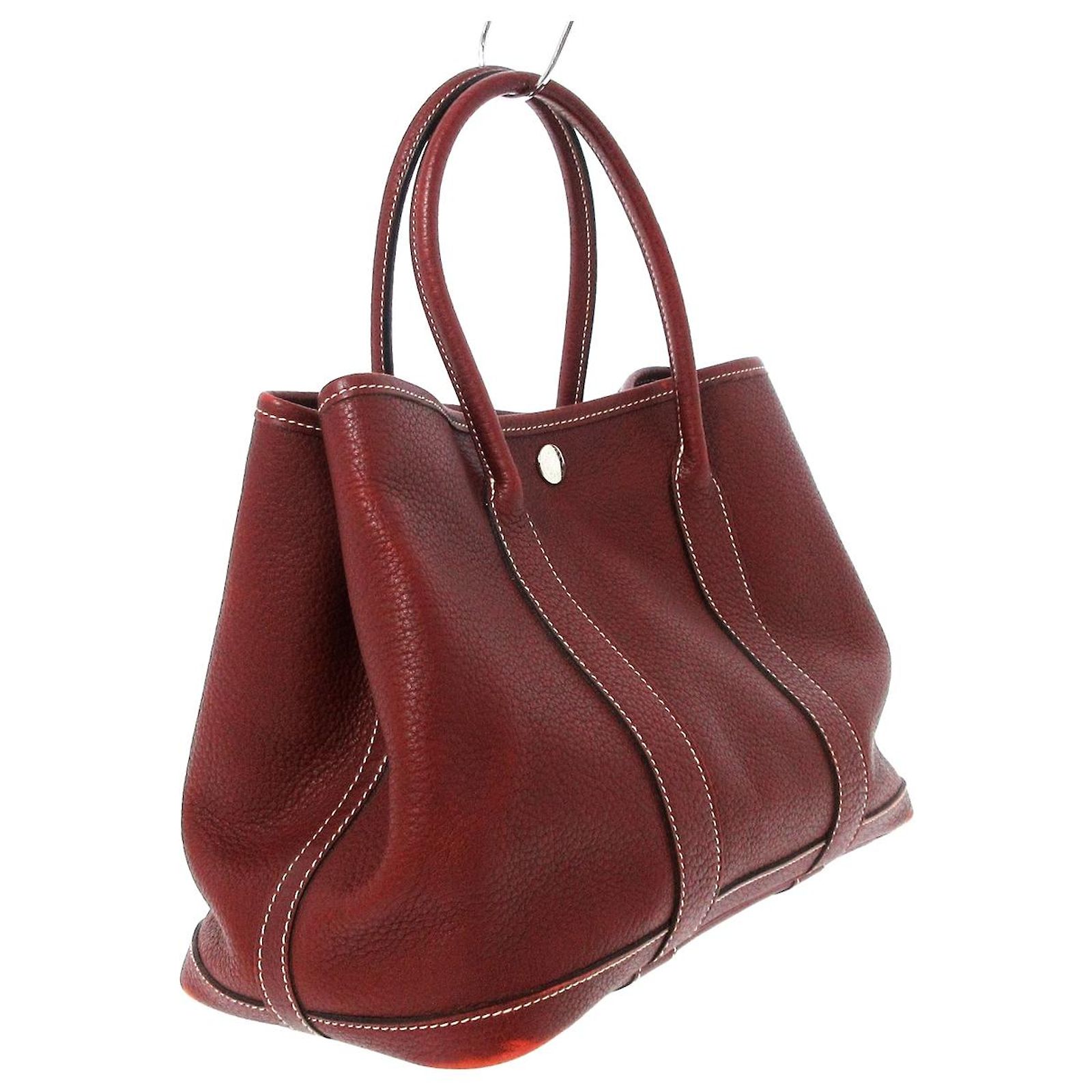 Hermès Garden Party Dark red Leather ref.648736 - Joli Closet