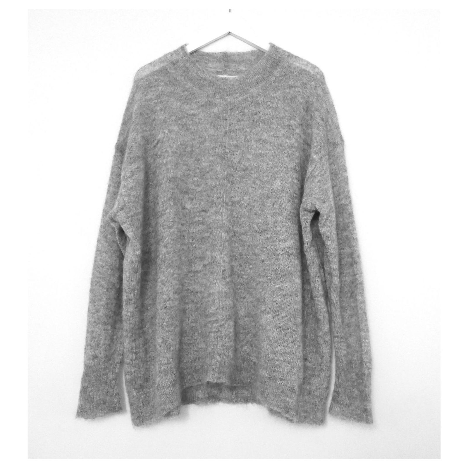 Sweat Oversize PREGO Gris étoile à Rivets – Coupe Large Décontractée – Taille M – État Très Bon