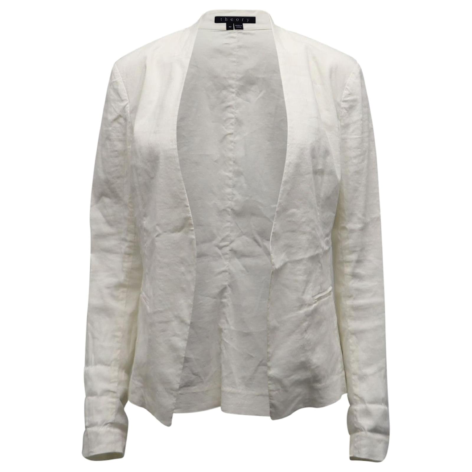 Allegra K Veste Blazer Classique Femme Ouverte Sur Le Devant Col Drapé Manches 3/4 Veste à Volants Costume D'affaires Bleu Marin XS