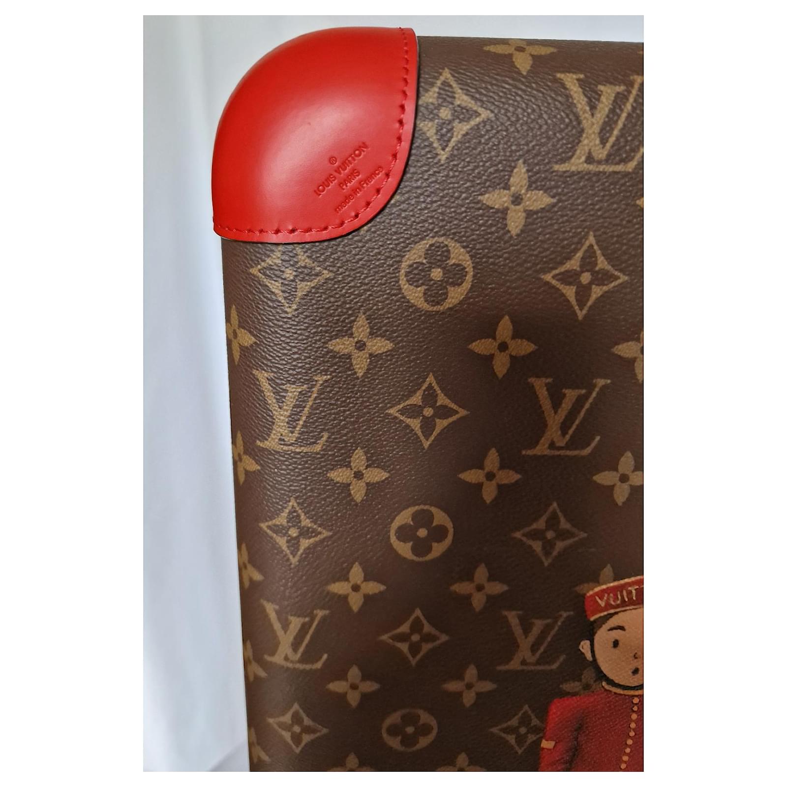 Louis Vuitton Brown & Red Monogram Horizon 55 – Savonches