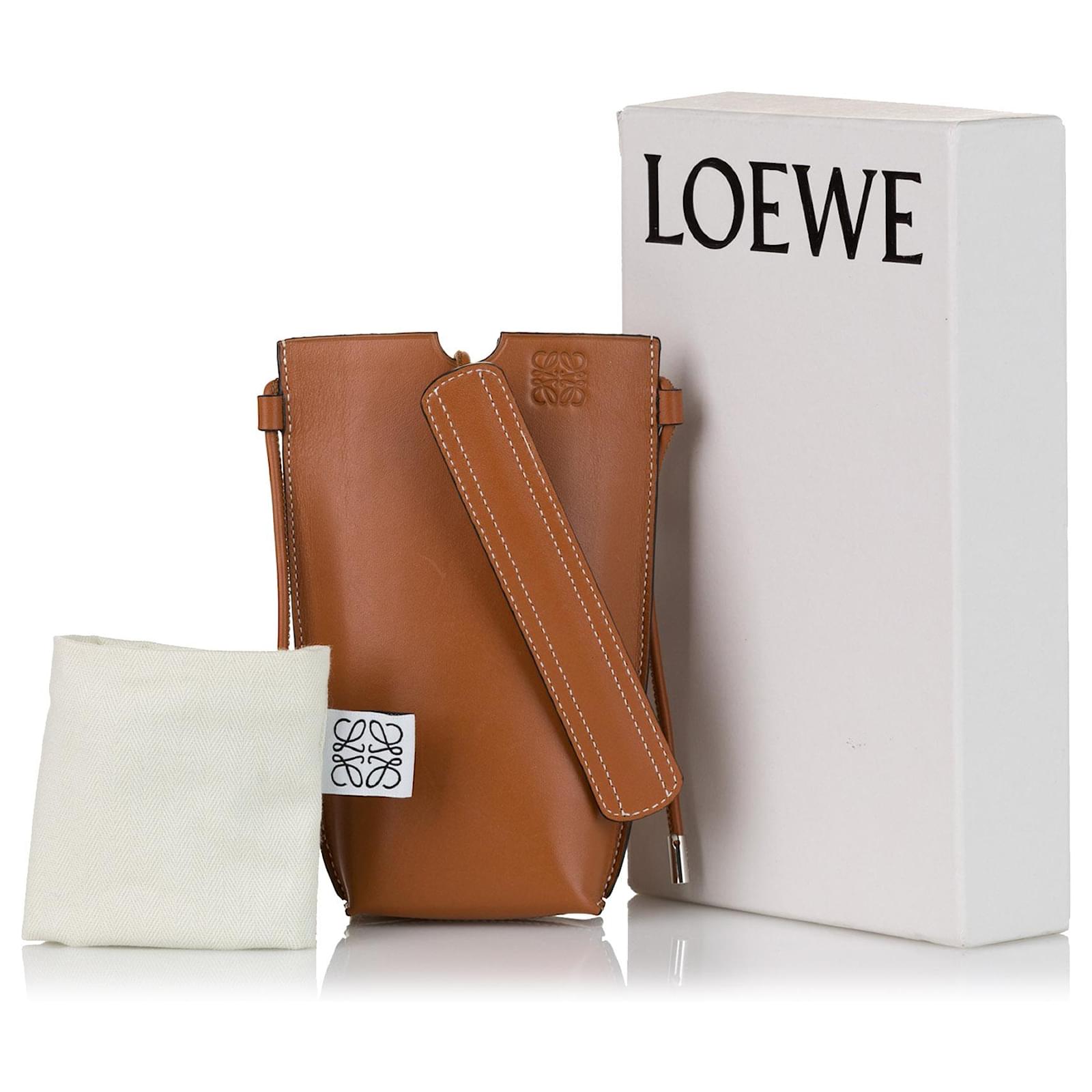 Loewe Brown Gate Pocket Crossbody Leather Pony-style calfskin ref