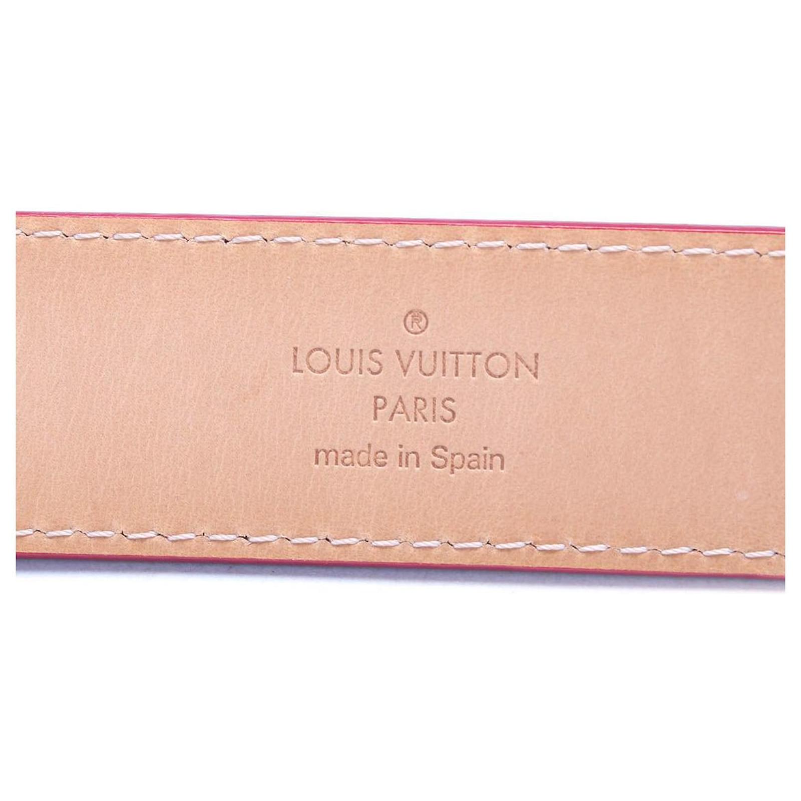 Louis Vuitton Monogram Vernis Ceinture Belt Red Leather Patent