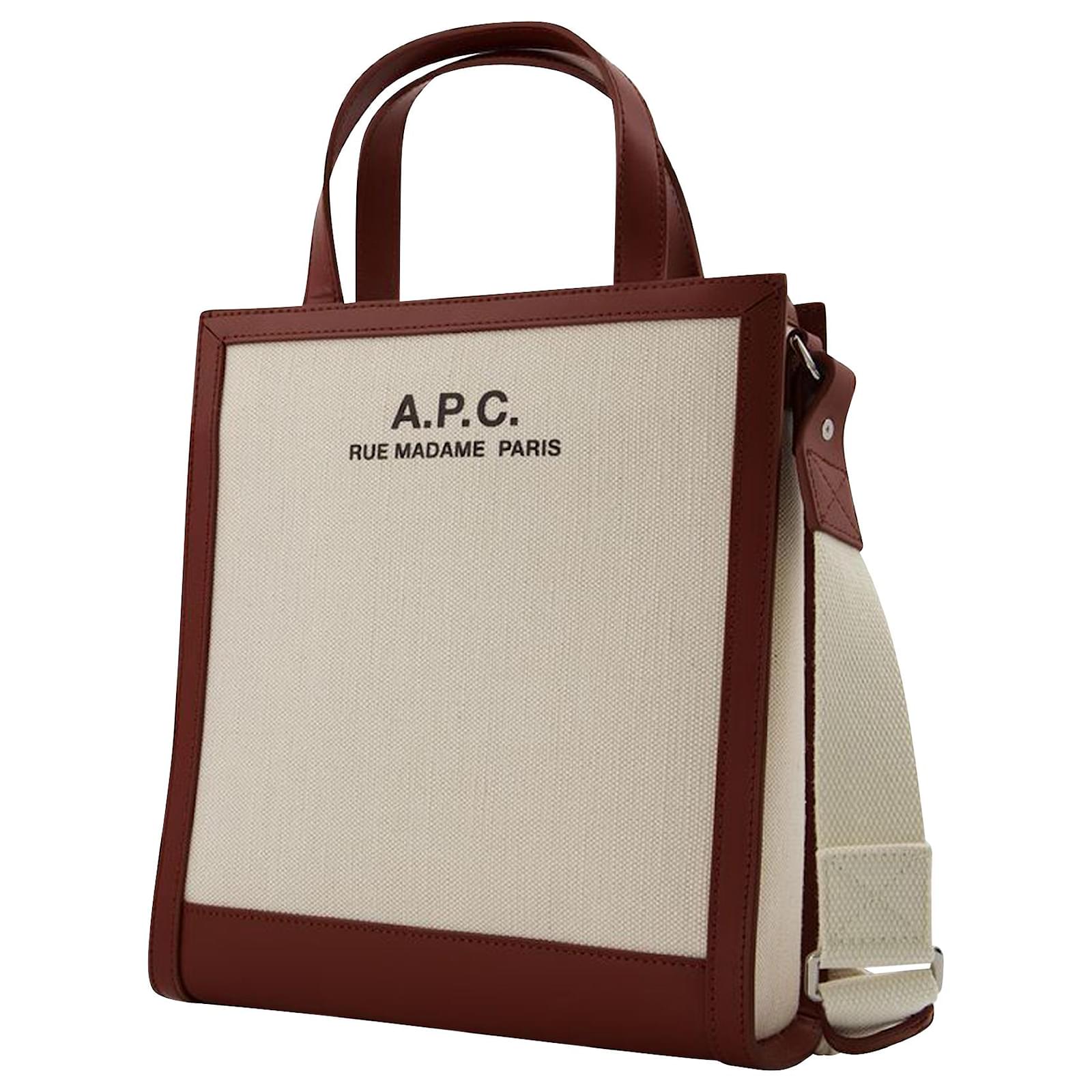 Apc Camille Tote Small in Beige Cotton Cloth Joli Closet - Main Image