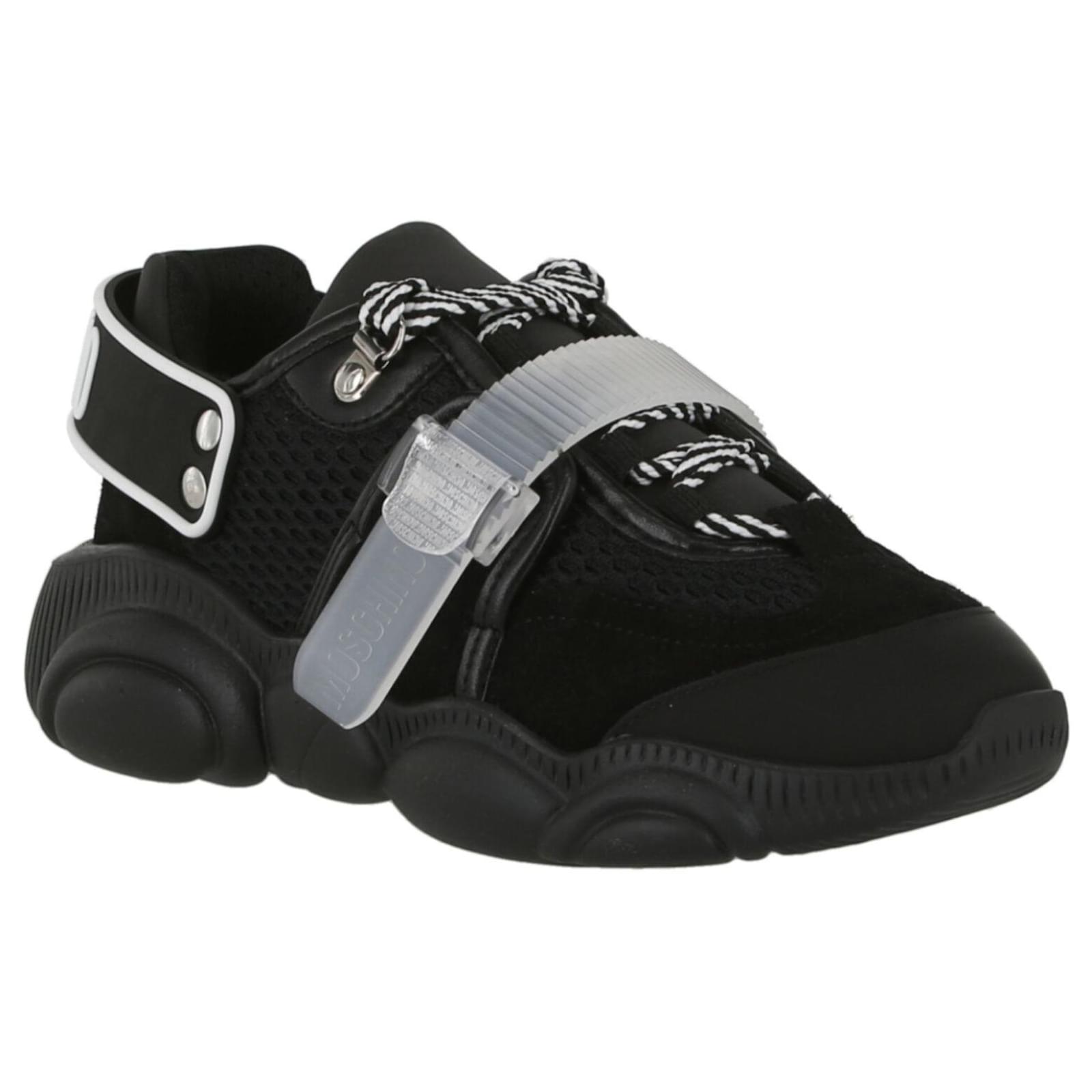 Baskets Moschino Roller Skates Teddy Noir ref.651024 Joli Closet