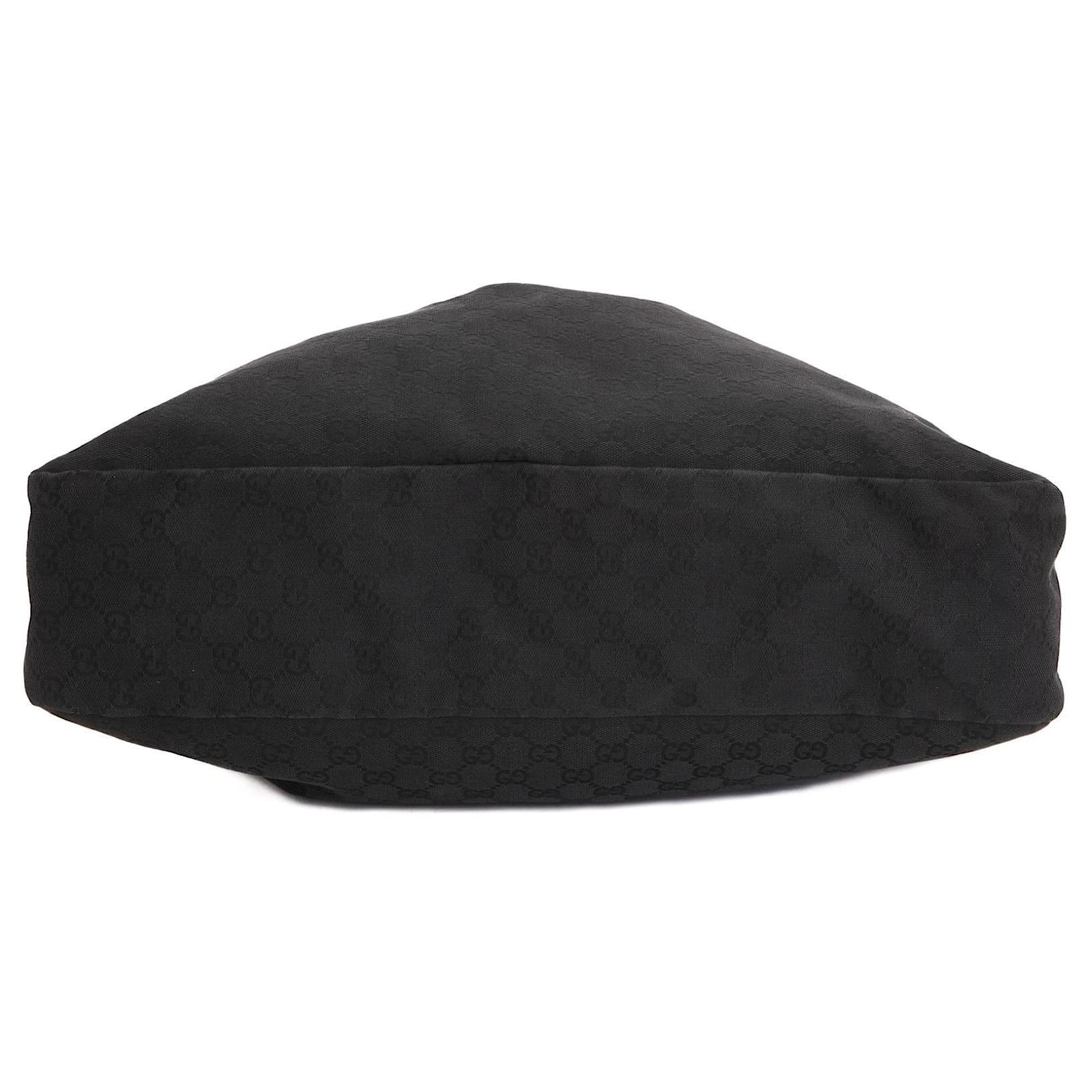 Gucci GG Canvas Horsebit Hobo Bag Black Cloth ref.652020 - Joli Closet