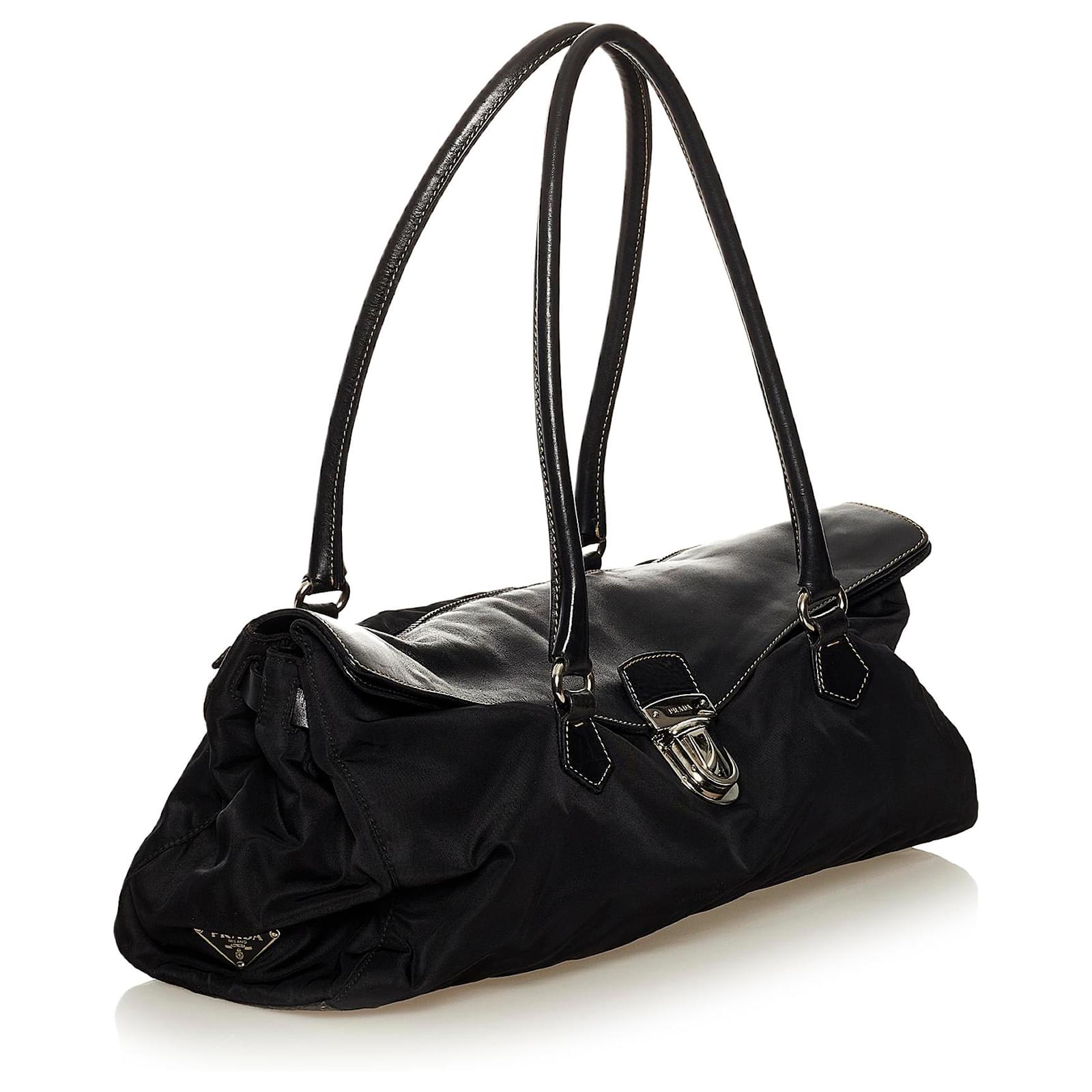 Prada Black Tessuto Easy Shoulder Bag Nylon Cloth ref.652133