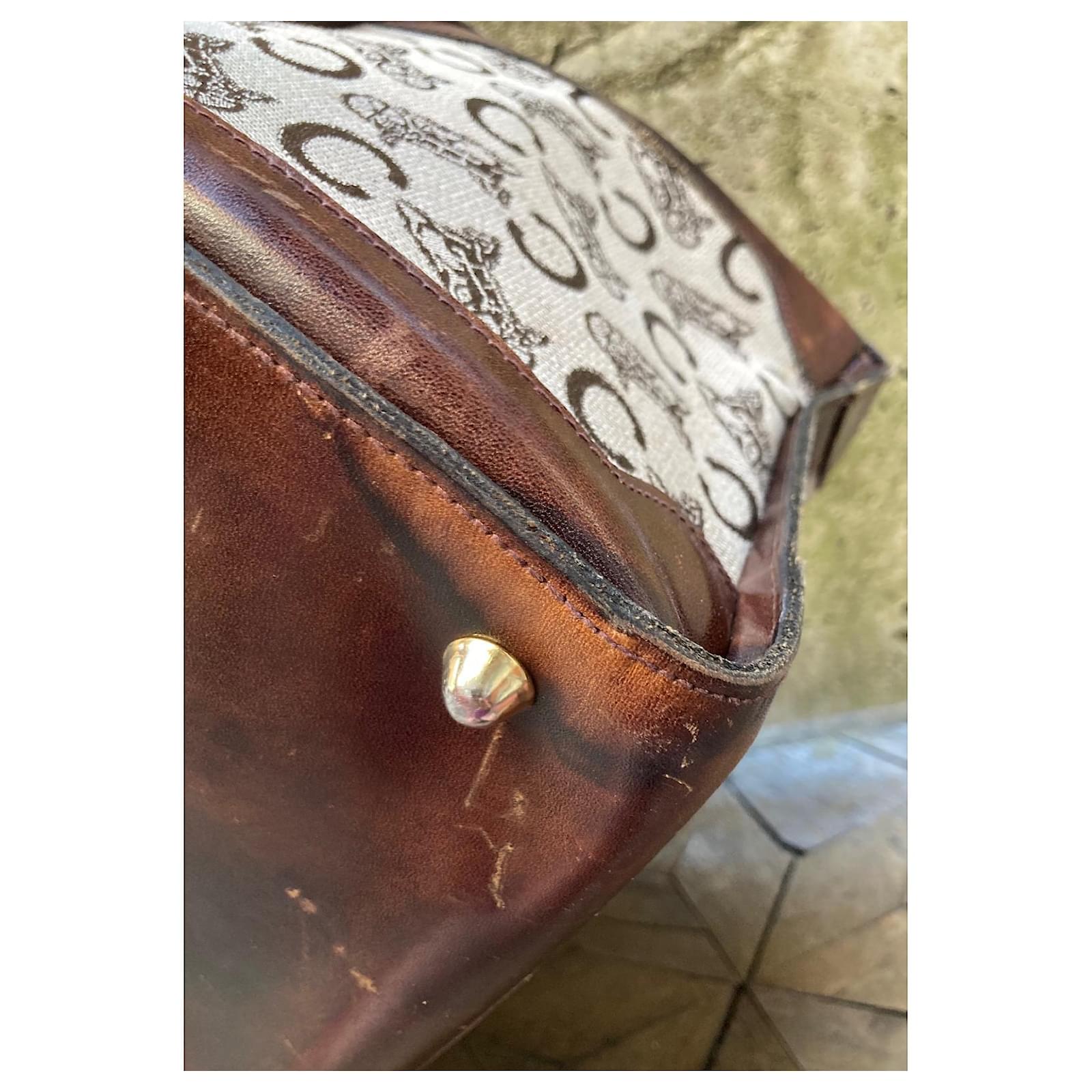 Sublime travel bag beauty case Vanity case vintage Céline Brown