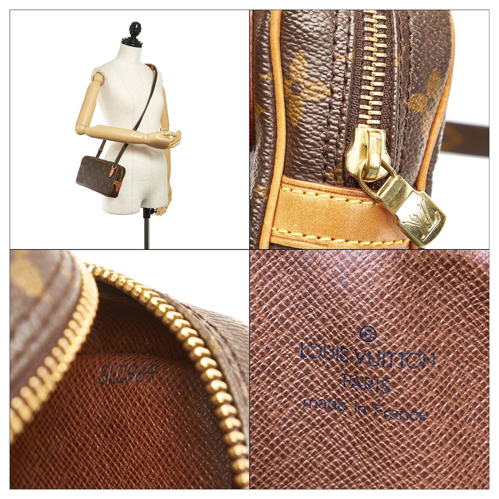 Louis Vuitton Monogram Marly Bandouliere Brown Cloth ref.733327