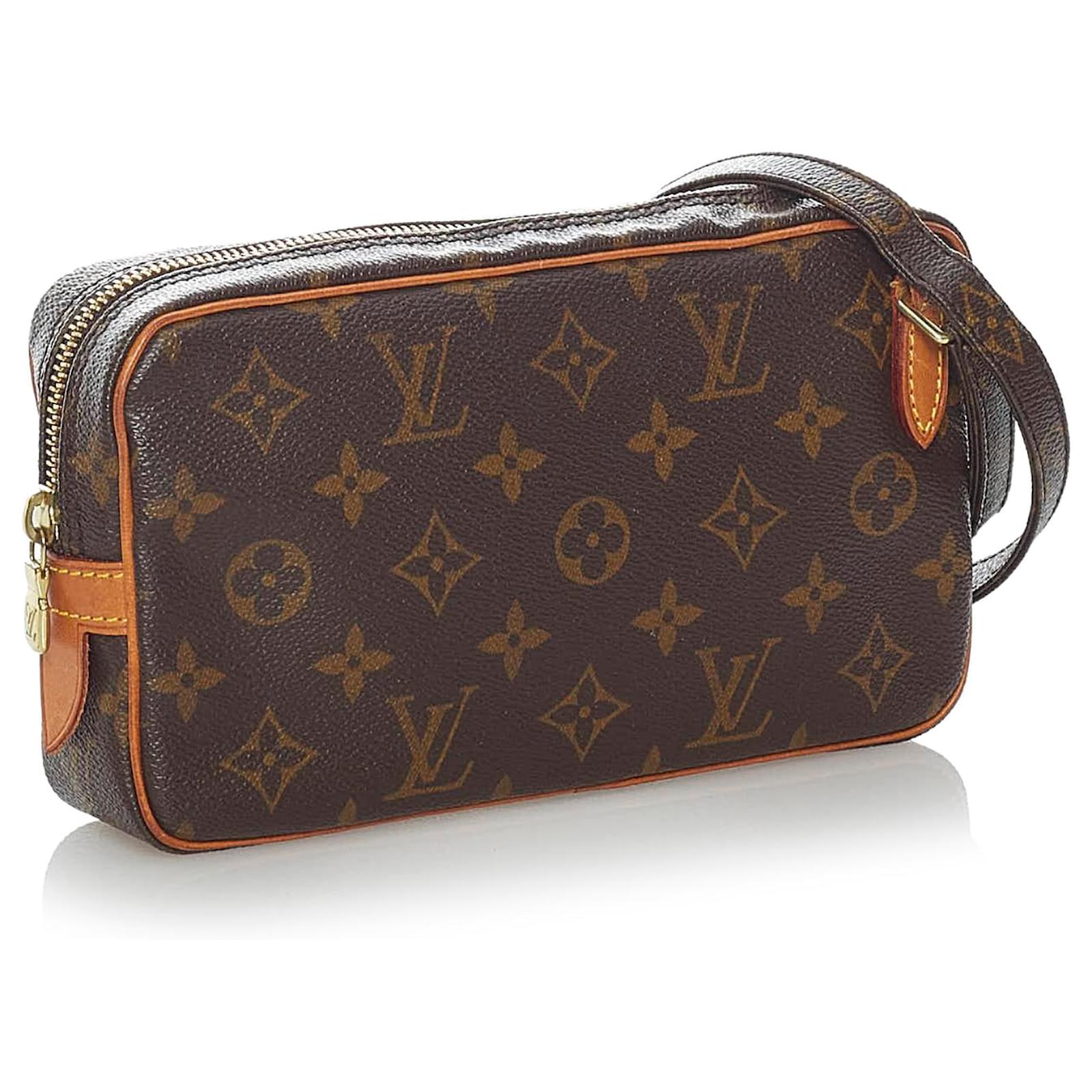 Louis Vuitton Monogram Marly Bandouliere Brown Cloth ref.733327