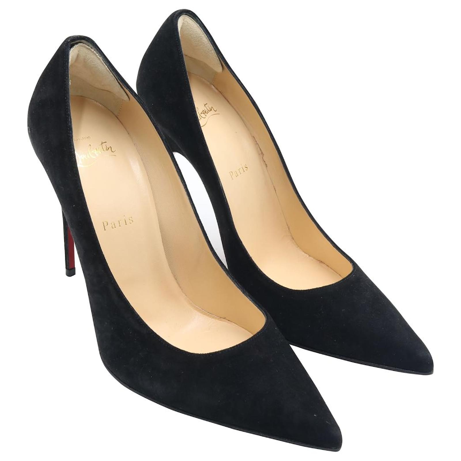 Christian Louboutin Alminette 100 Pumps in black suede ref.654388 Joli Closet