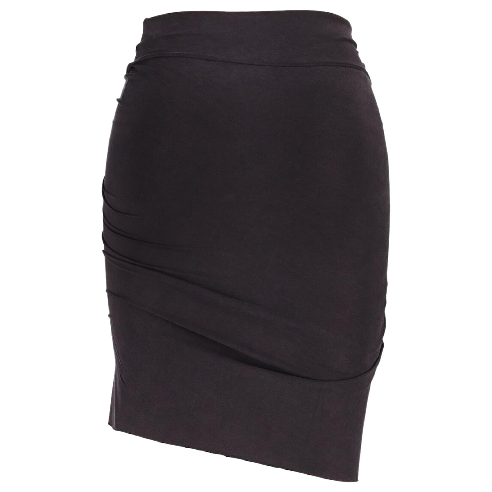 Helmut Lang Twisted Mini Skirt in Black Cupra Cellulose fibre ref.654412 -  Joli Closet