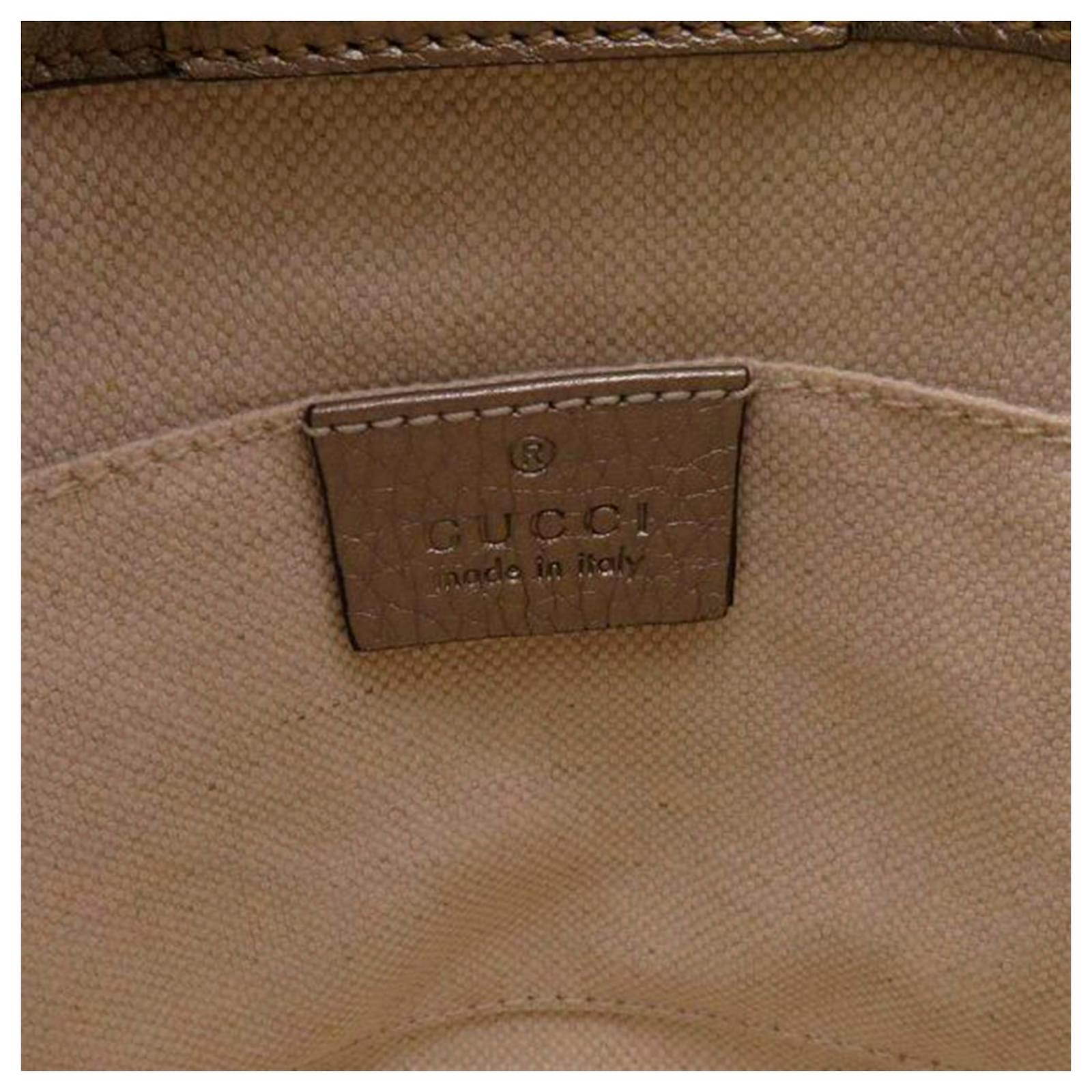 Gucci Gold Bamboo Shopper Mini Golden Leather Pony-style calfskin  ref.654591 - Joli Closet