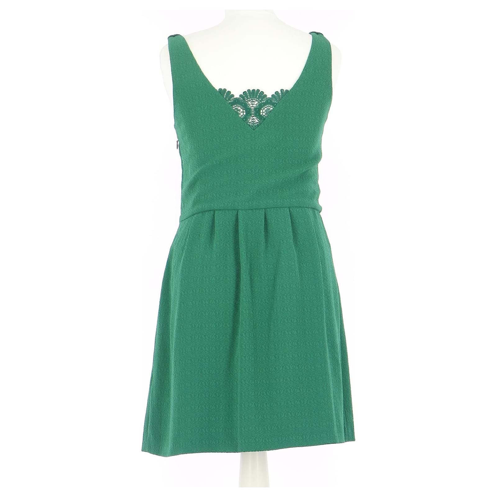 SeZane robe Dark green Polyester ref.654725 Joli Closet